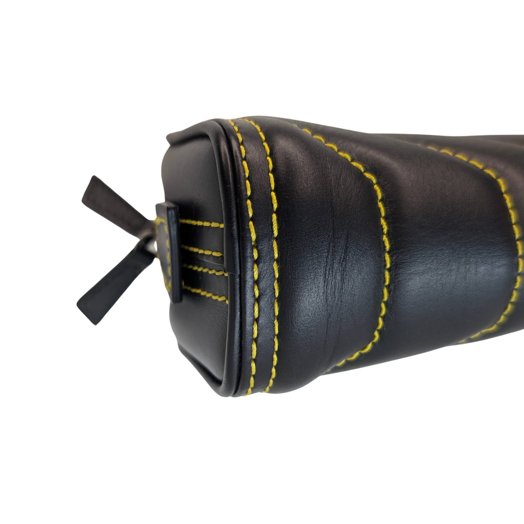 Balenciaga Quilted Car Clutch S Black And Yellow