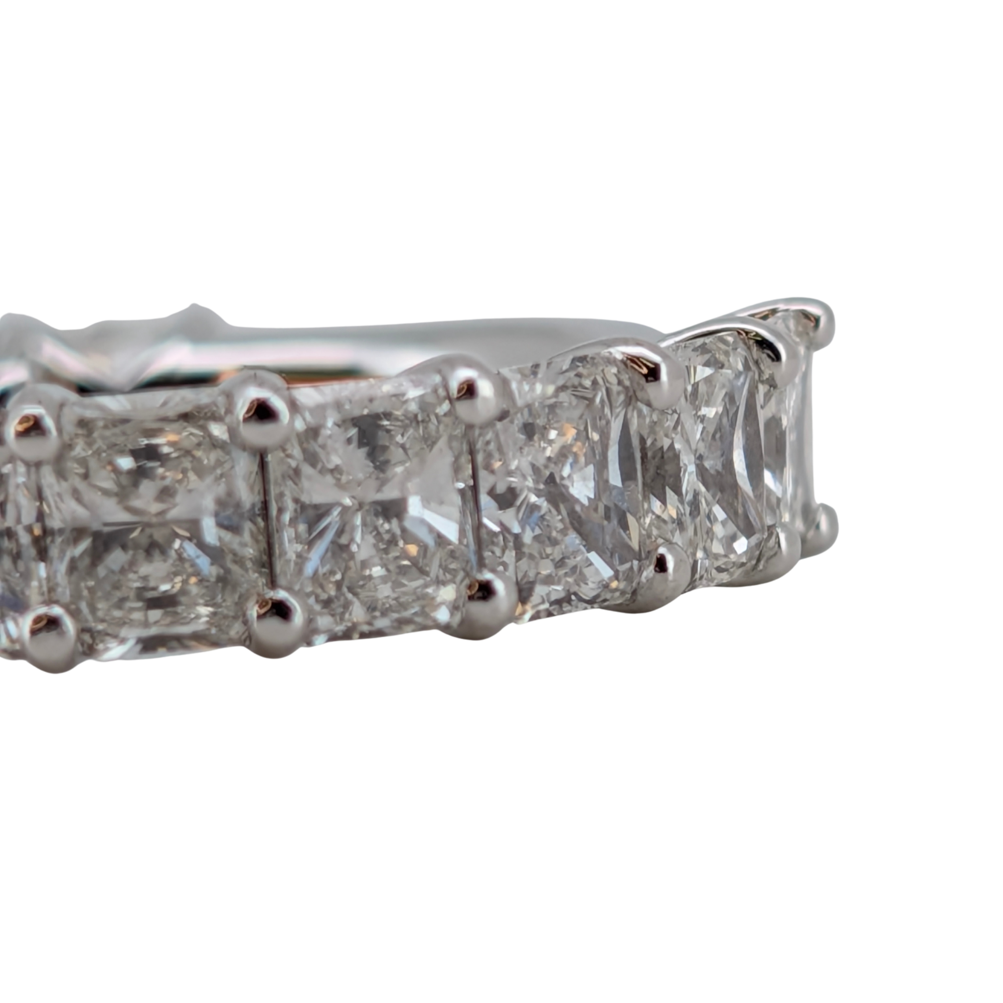 6.00ct Natural Diamond Radiant Cut Ring On 18K Gold