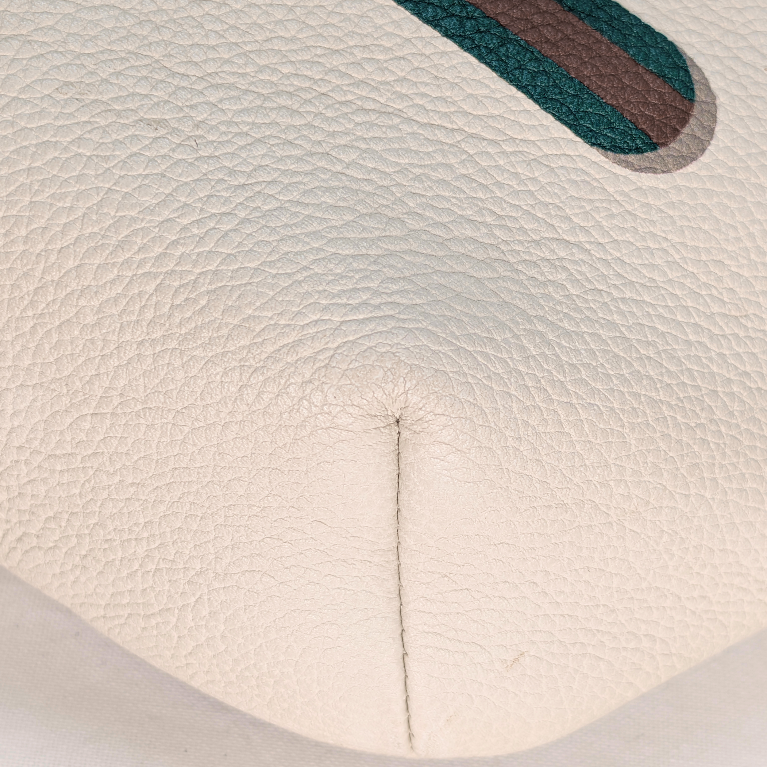 Gucci Grained Calfskin Logo Belt Bum Bag Beige