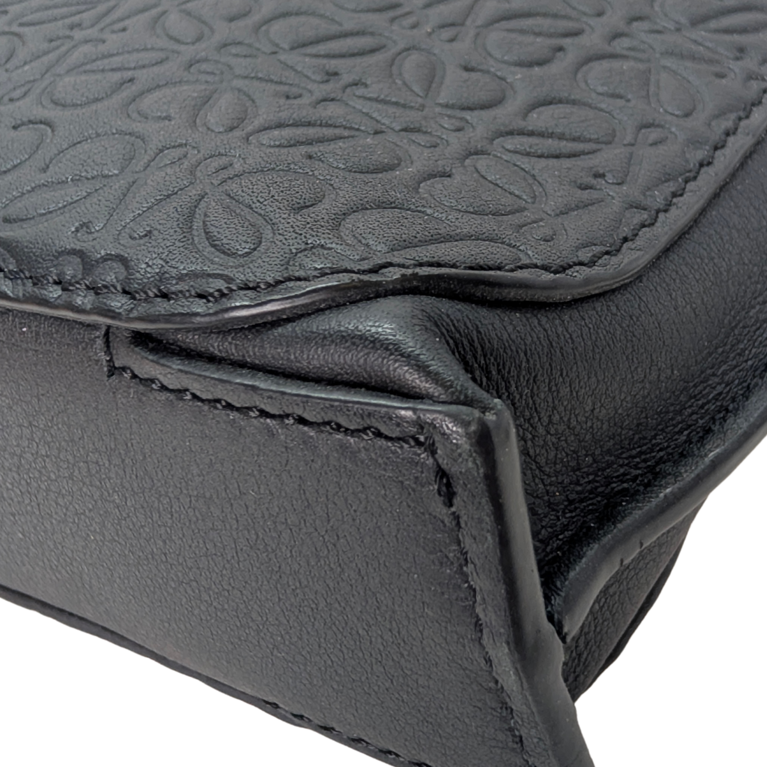 Loewe Anagram Embossed Document Laptop Pouch Black