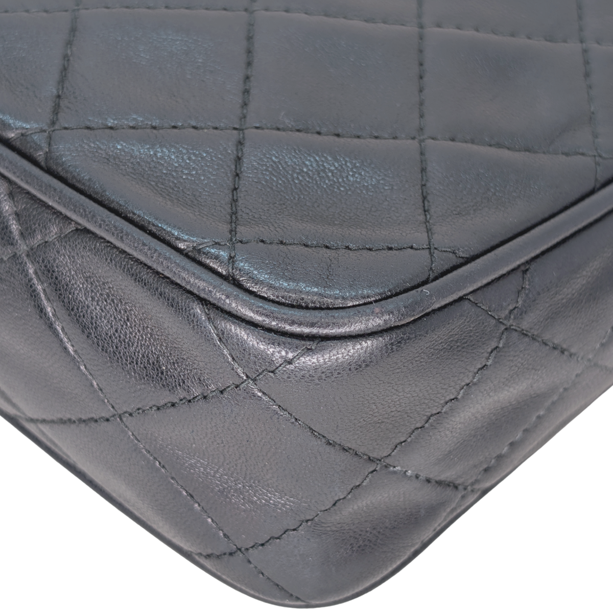Chanel Vintage Diagonal Pocket Camera Bag Black GHW