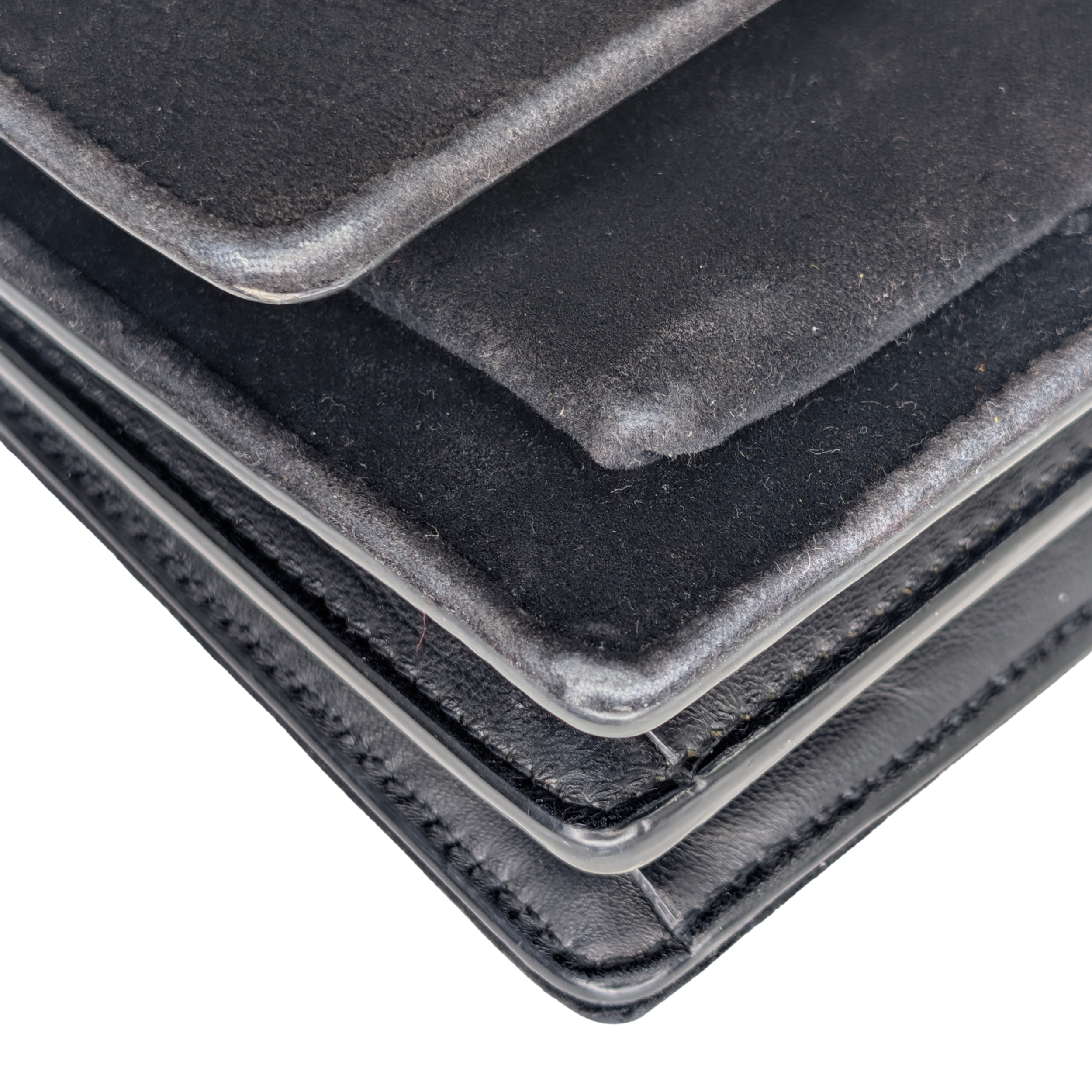 Saint Laurent Sunset Velvet Small Bag Black