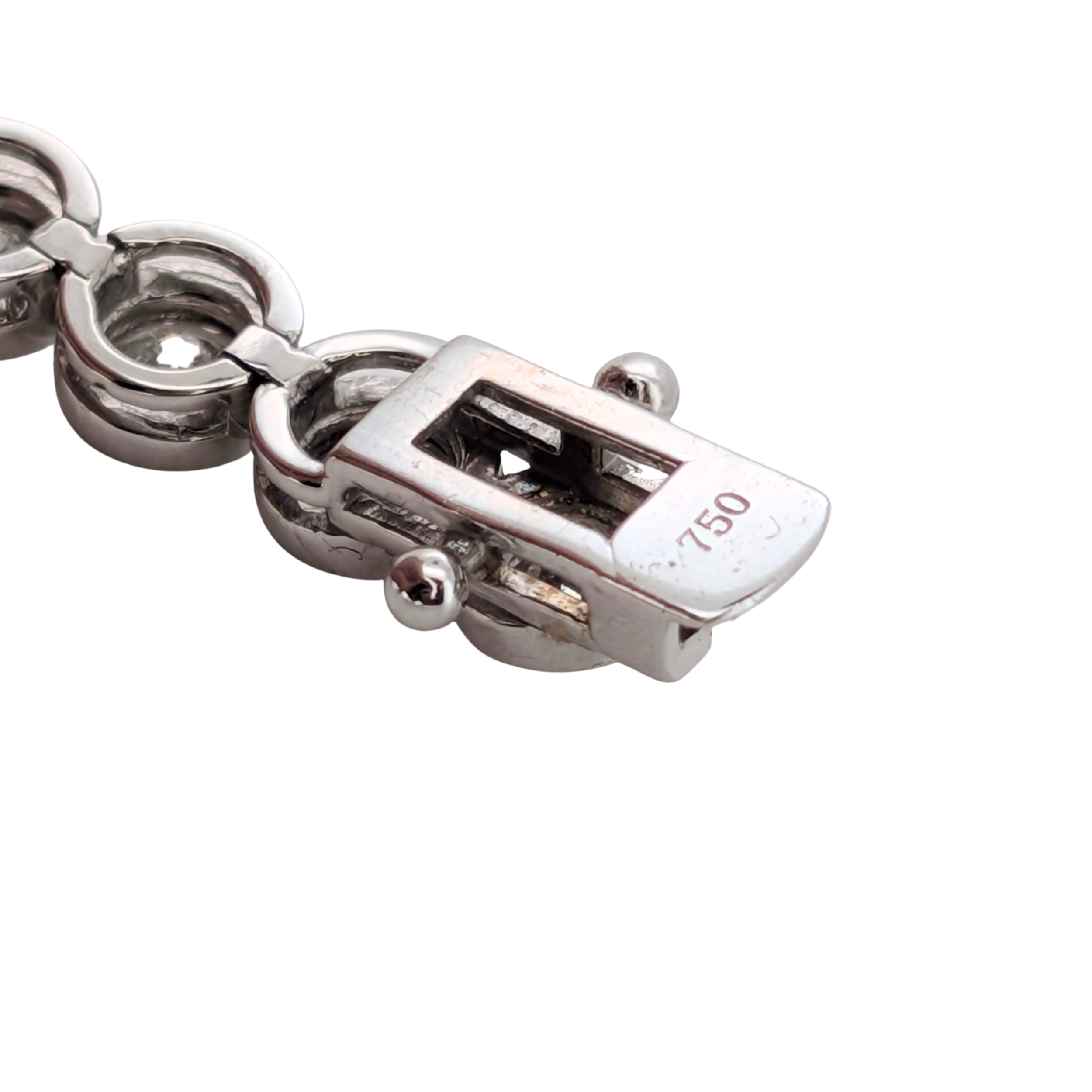6.00Ct Natural Round Brilliant Diamond Tennis Bracelet In 18ct White Gold