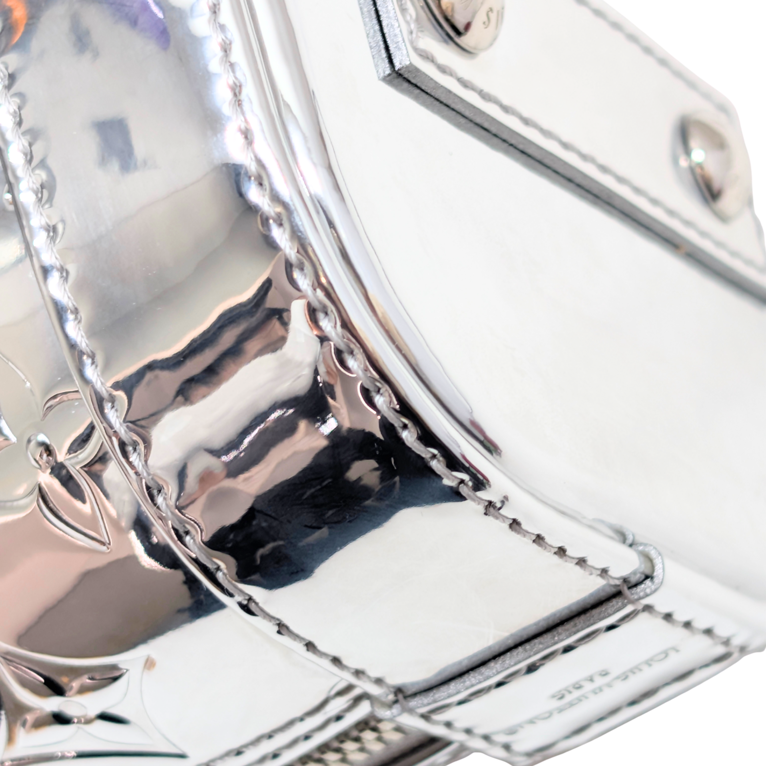 Louis Vuitton Monogram Miroir Alma BB Silver Ski Collection