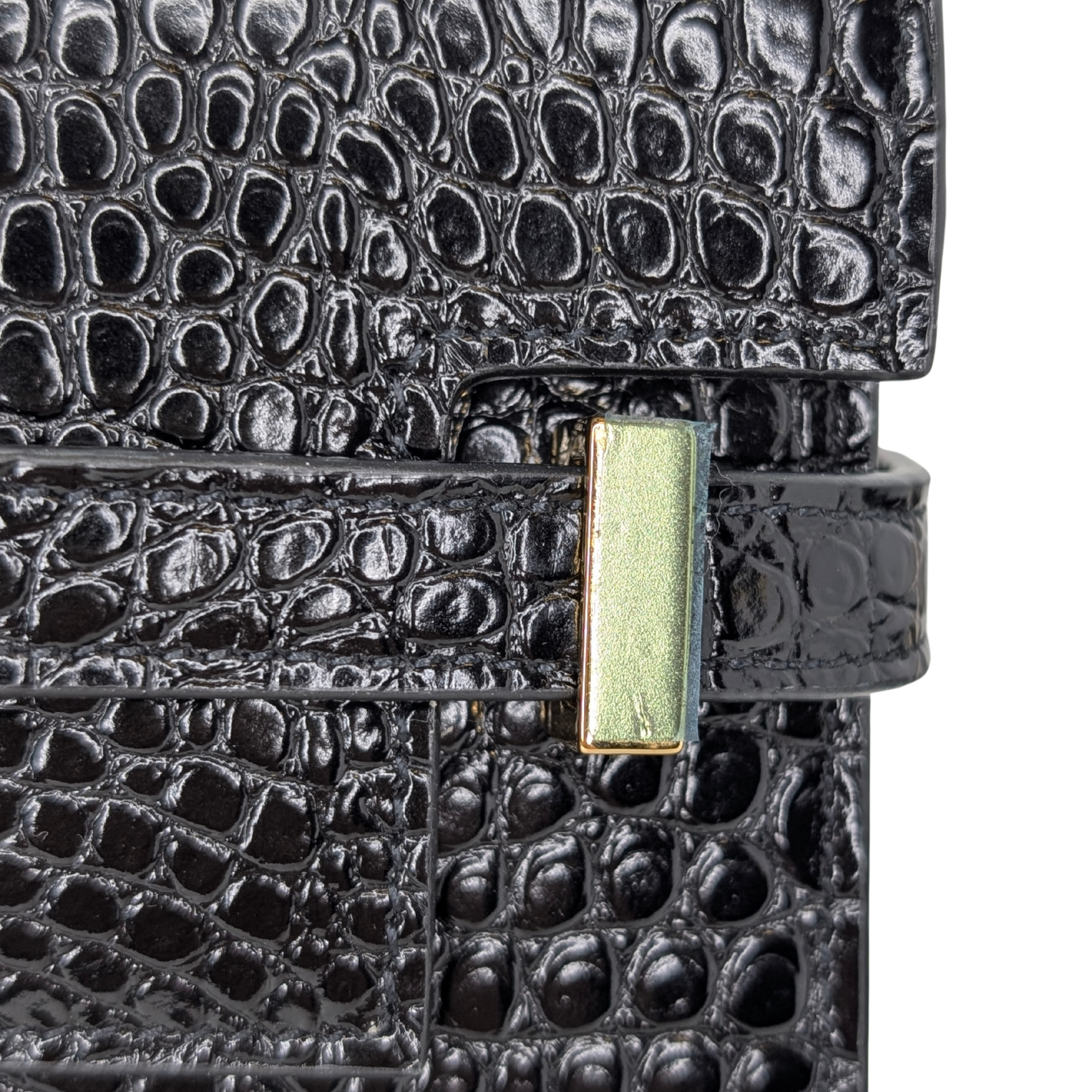 Saint Laurent Manhattan Medium Crocodile Embossed Shoulder Bag