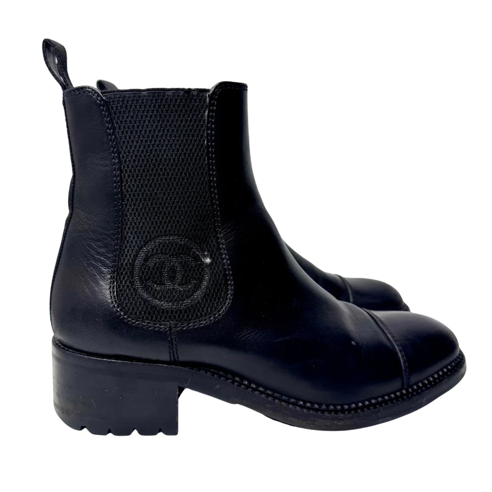 Chanel Black Calfskin Elastic Ankle Boots – Size 36 - Lost Designer