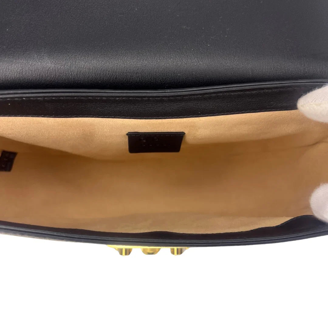 Gucci Padlock Medium GG Supreme Saddle Messenger Bag - Lost Designer
