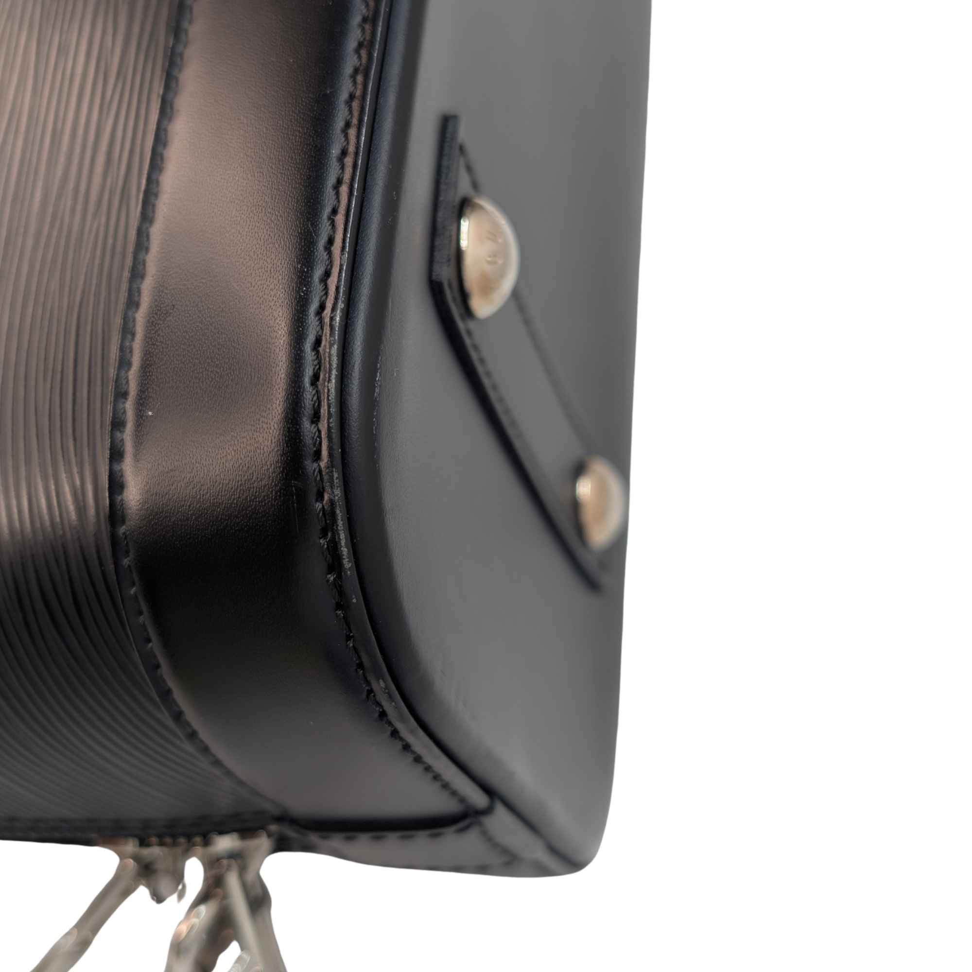 Louis Vuitton Alma MM Handbag Epi Leather Black
