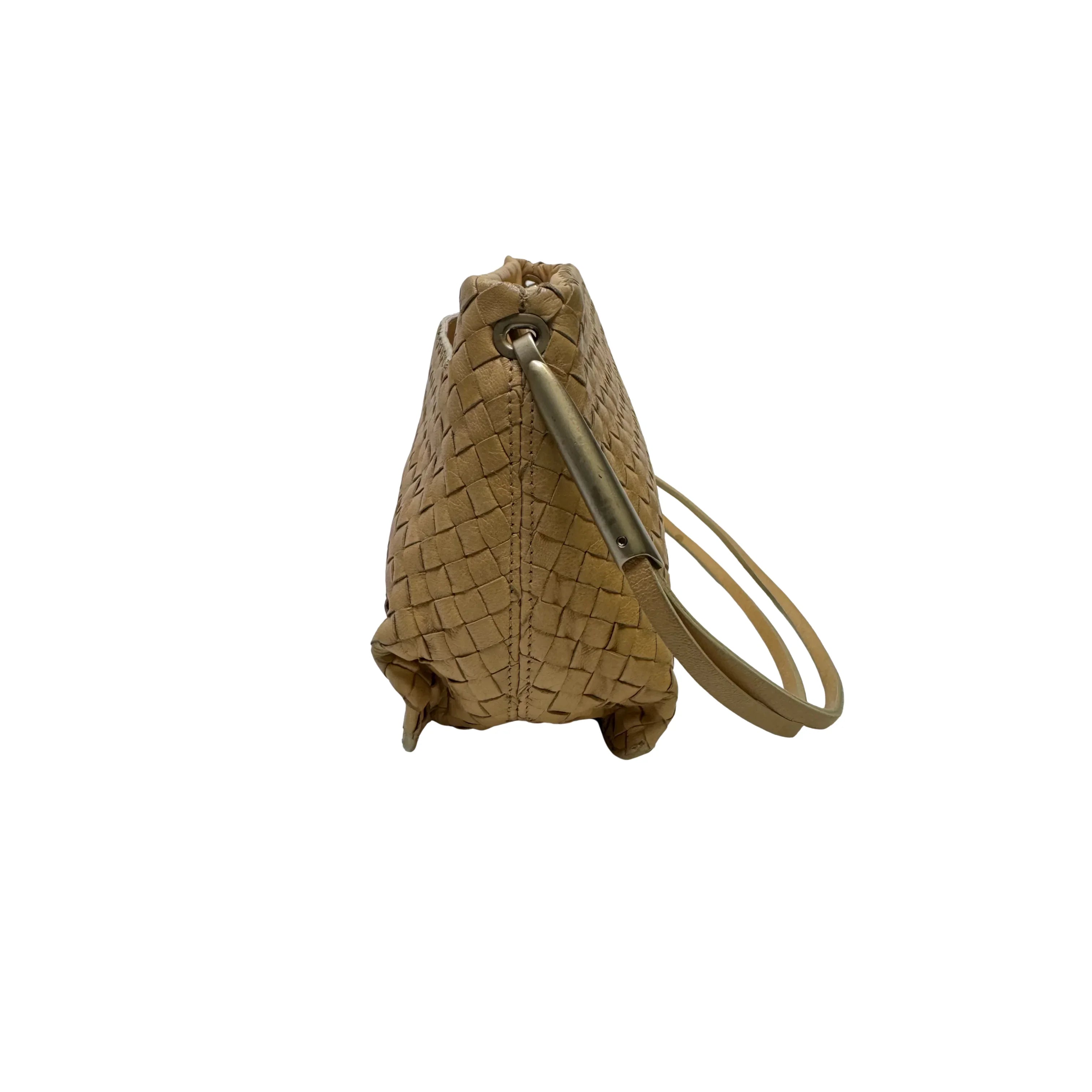 Bottega Veneta Intrecciato Shoulder Bag beige - Lost Designer