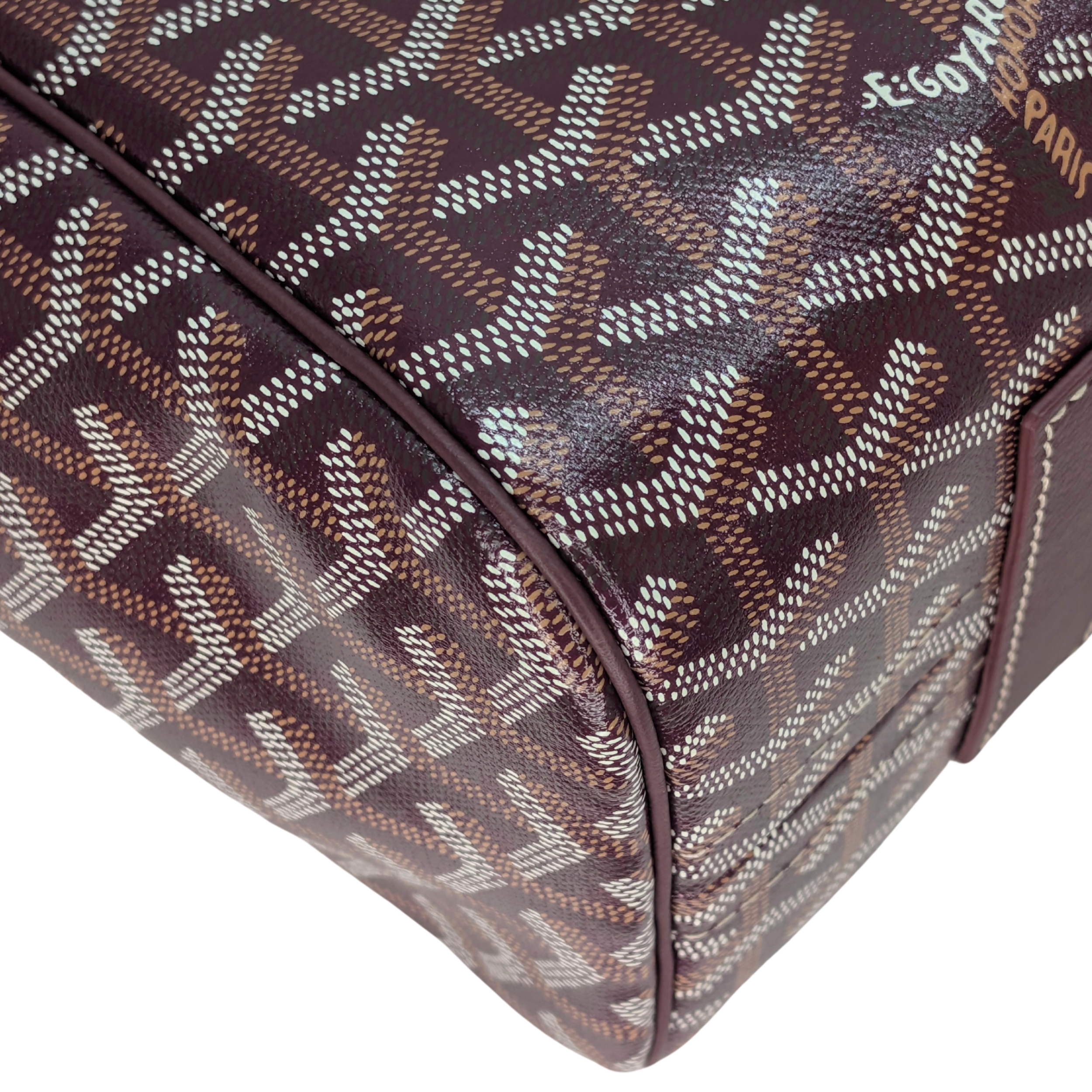 Goyard Goyardine Rouette PM Shoulder Bag Burgundy