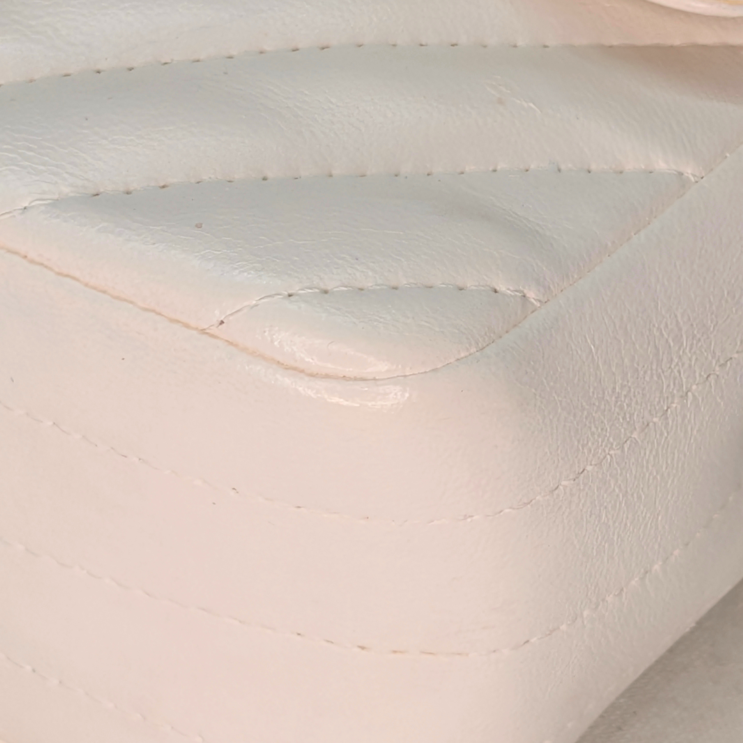 Chanel Mini Flap Bag Chevron lambskin White