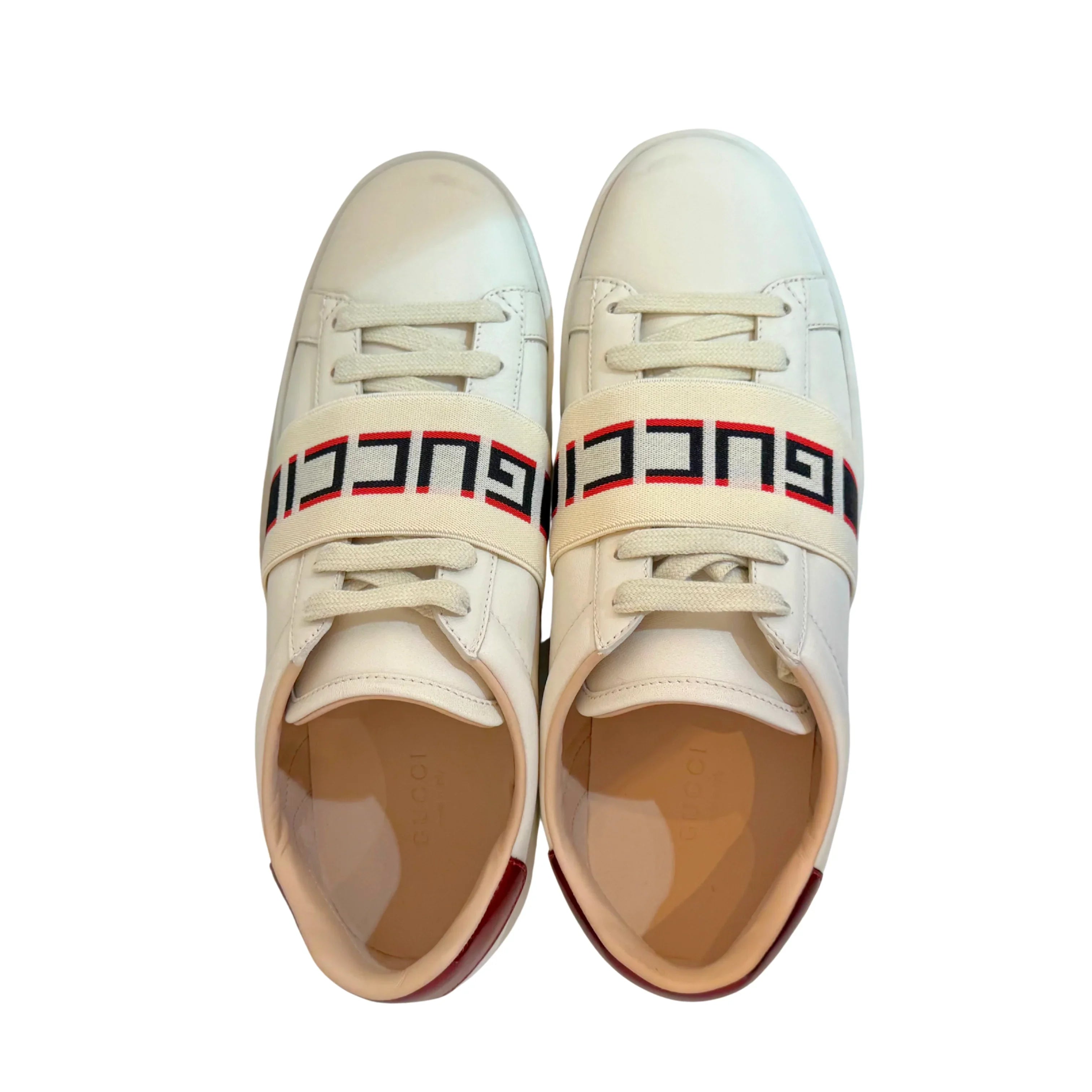 Gucci Ace Sneakers Leather White 37.5 - Lost Designer
