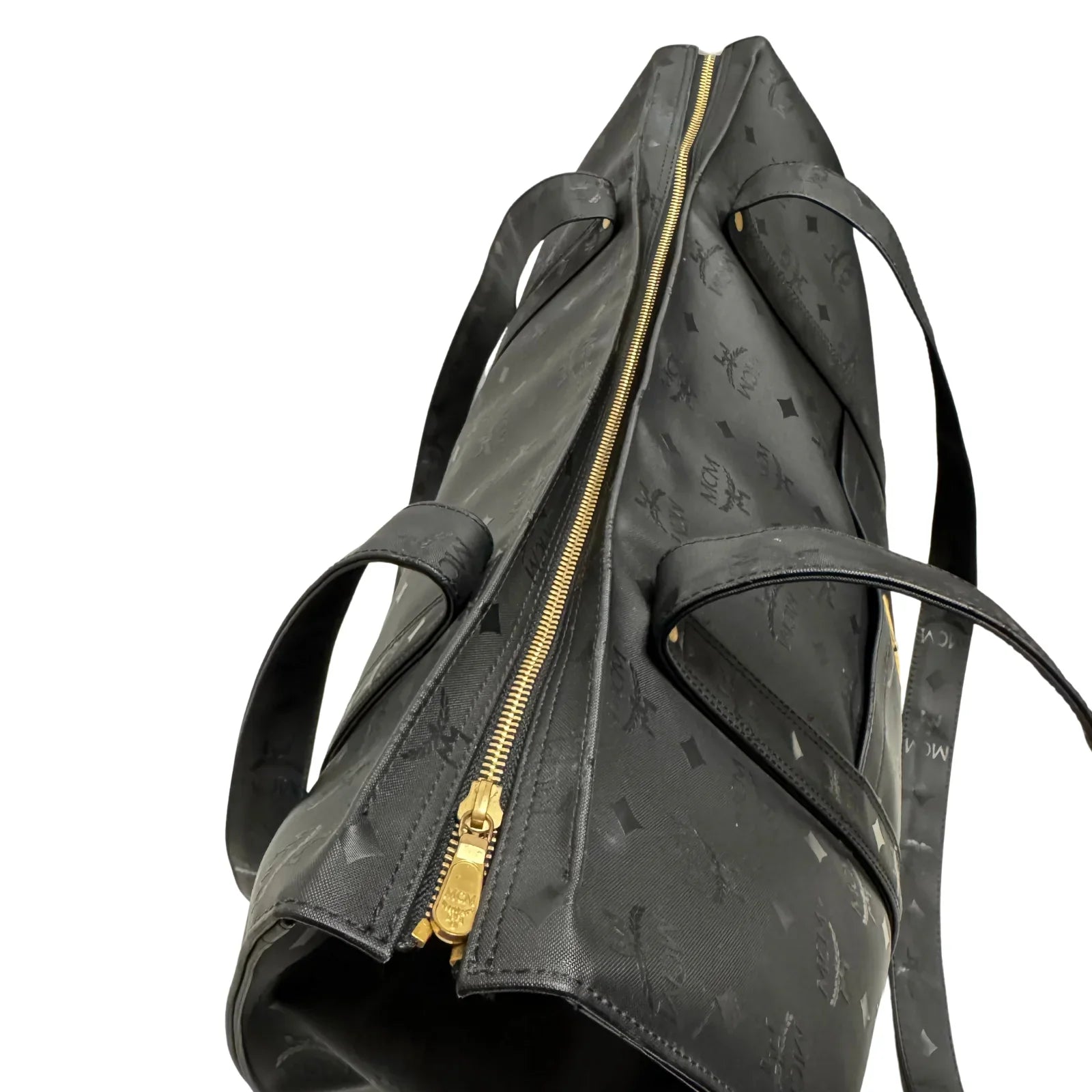 MCM Large Visetos Nylon Tote Bag Black - Lost Designer