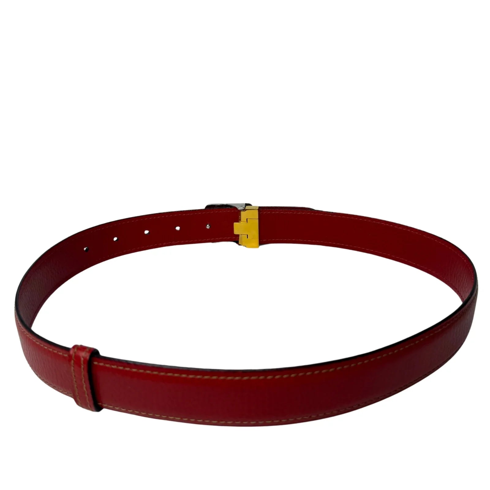 Cartier Must de Cartier Santos Belt in Red Leather - Lost Designer