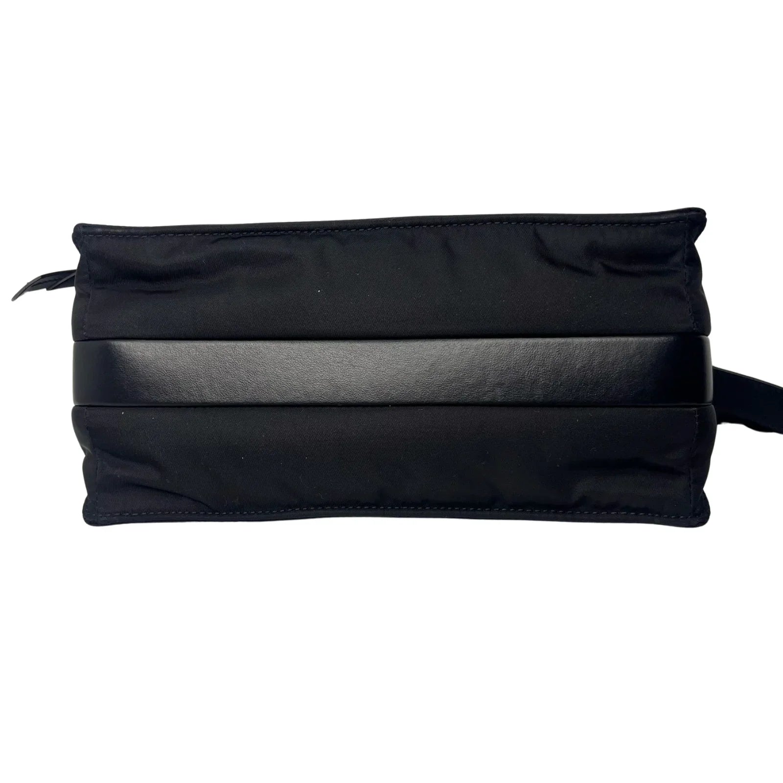 Prada Nylon Crossbody Bag with Flap Closure – Black - Lost Designer