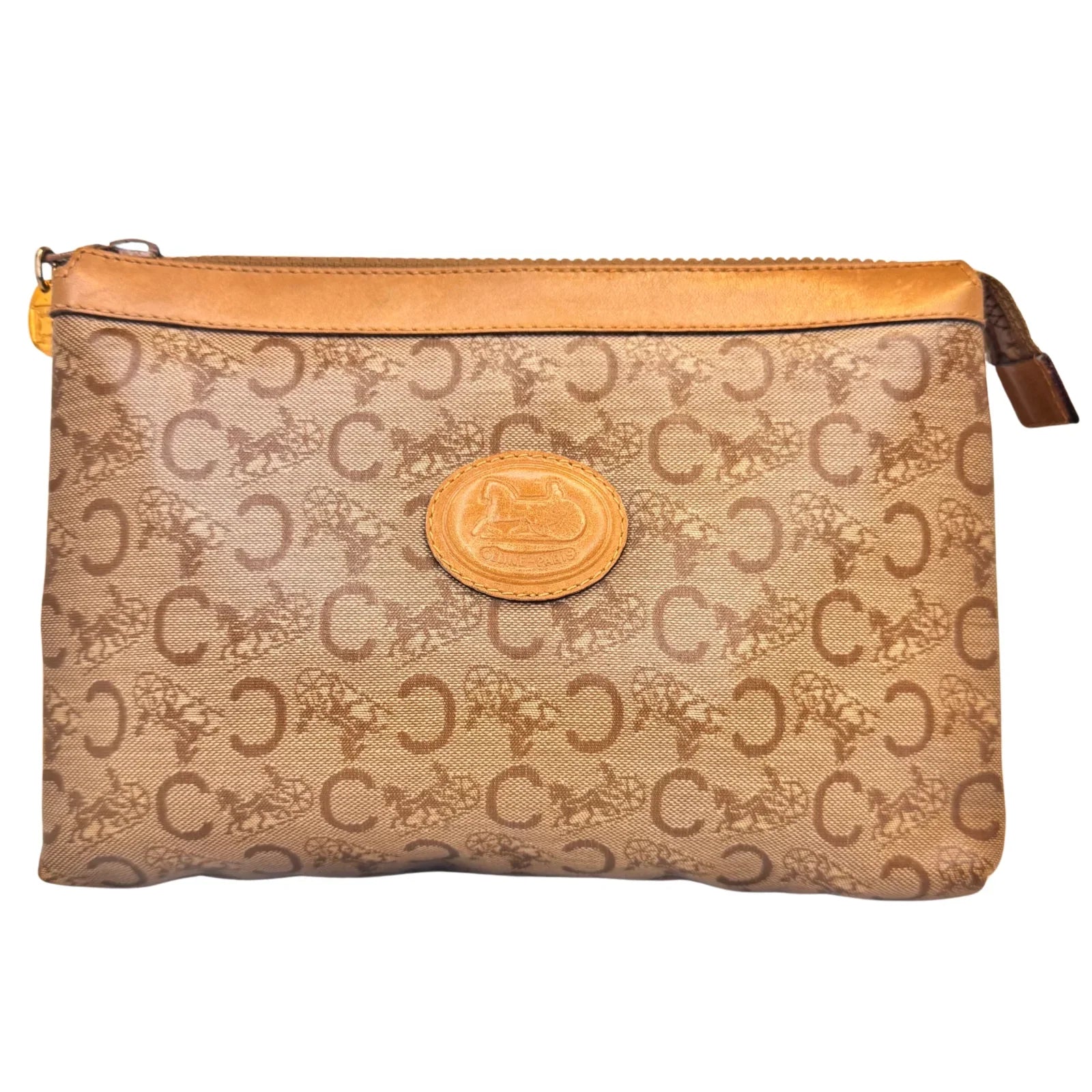 Brown Celine Leather Clutch - Lost Designer