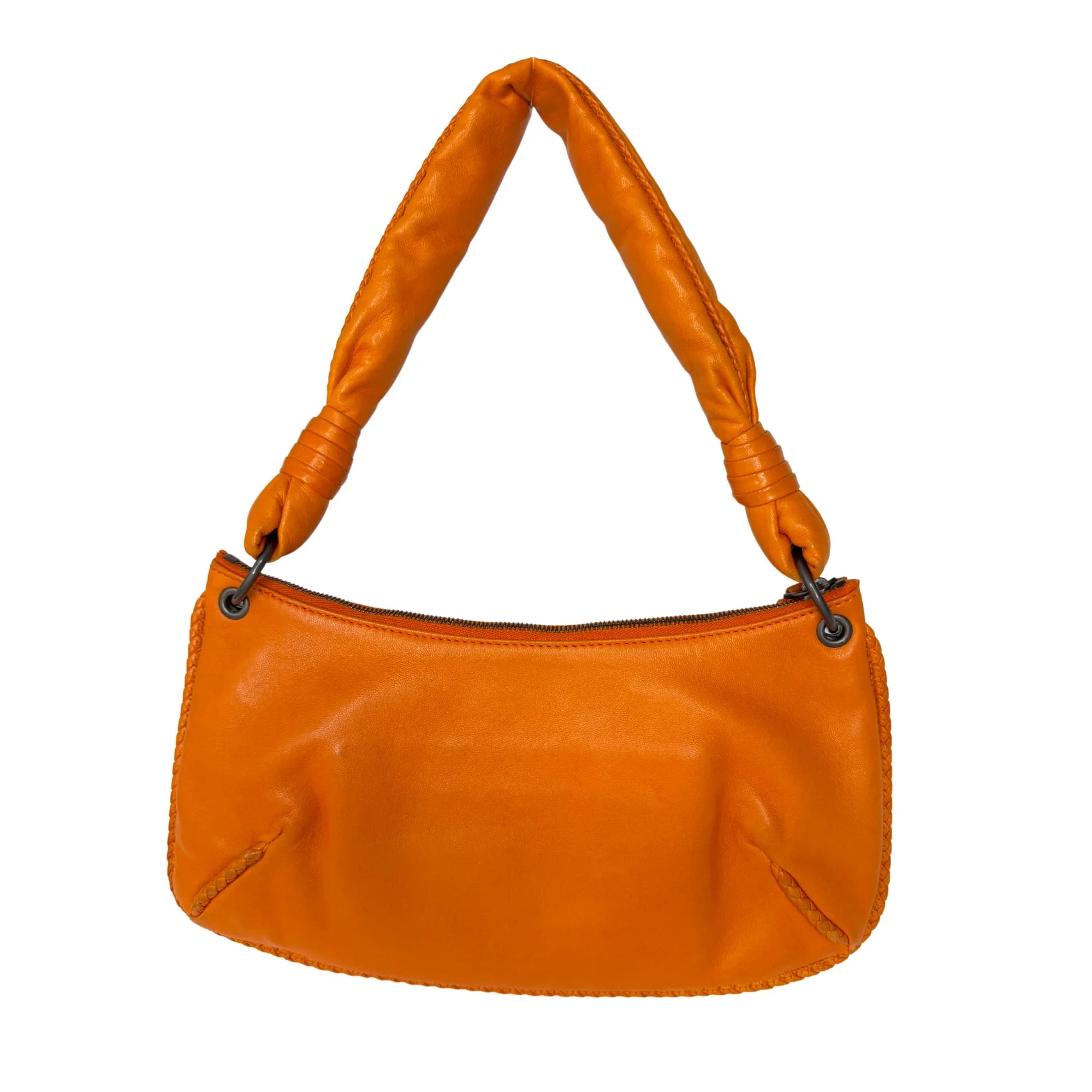 Bottega Veneta Orange Leather Mini Handbag - Lost Designer