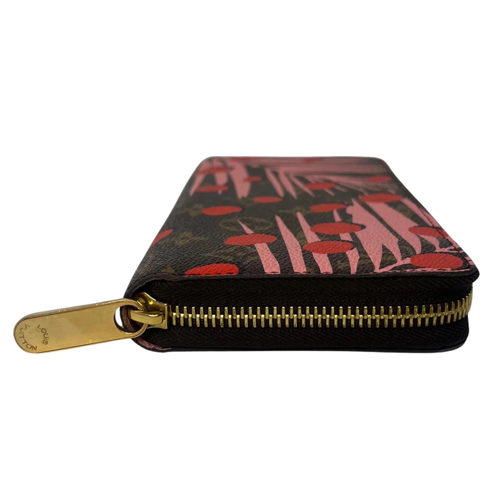 Louis Vuitton Monogram Jungle Dots Sugar Pink Poppy Zippy Clutch Wallet - Lost Designer
