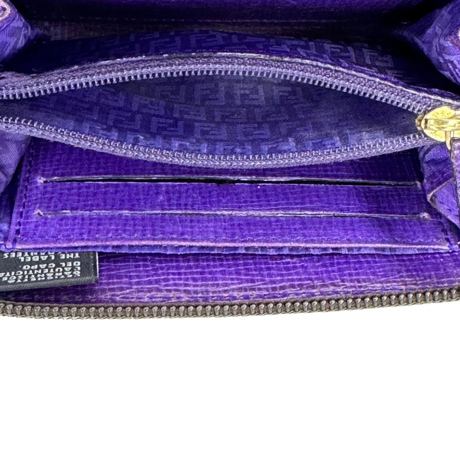 Fendi Zucca Monogram zip Wallet Tobacco - Lost Designer
