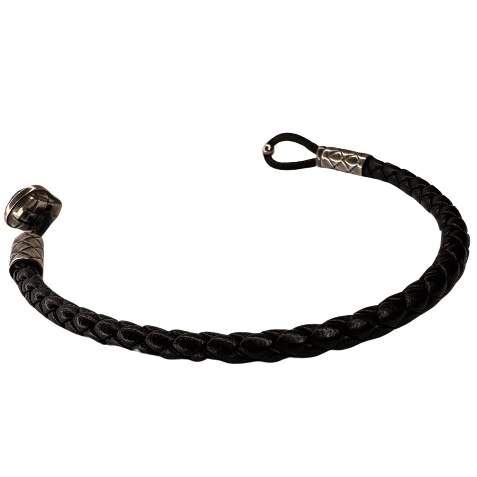 Bottega Veneta Intrecciato Sterling Silver 925 Bracelet - Lost Designer