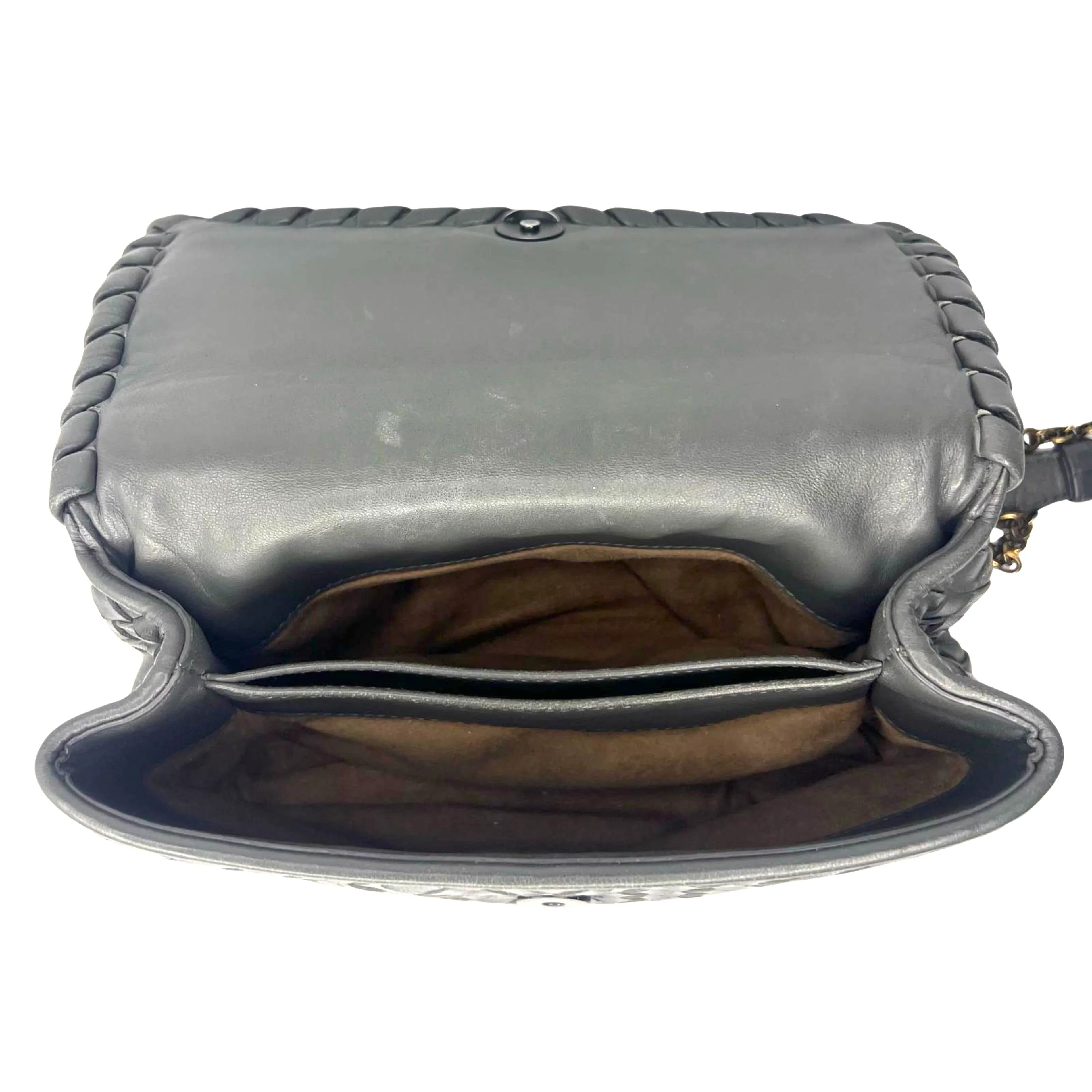 Bottega Veneta Nappa Intrecciato Medium Olimpia Bag – Steel Grey - Lost Designer