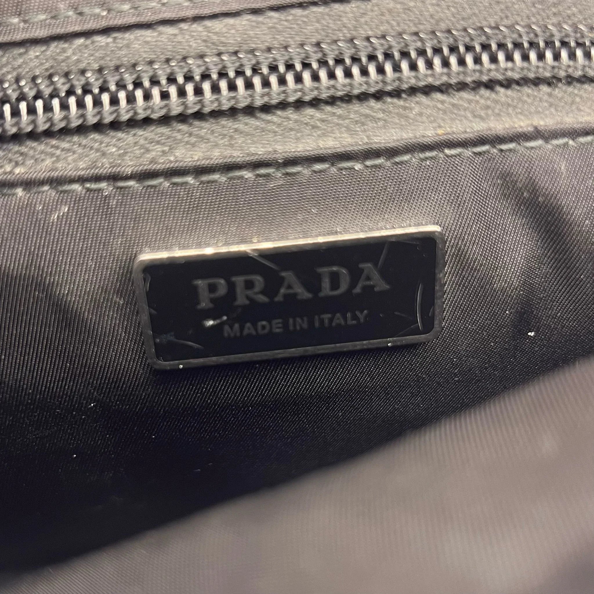 Prada Nylon Crossbody Bag with Flap Closure – Black - Lost Designer