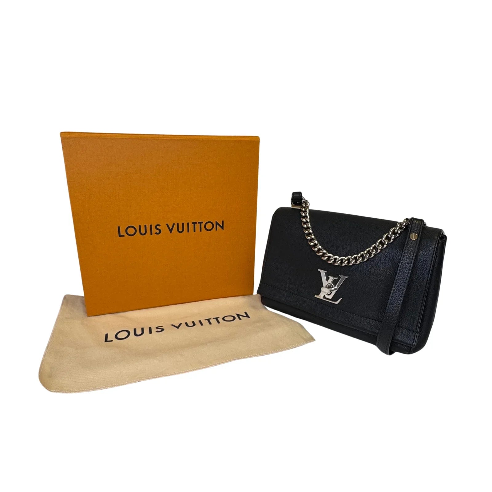 Louis Vuitton Lockme BB Crossbody Bag Black - Lost Designer