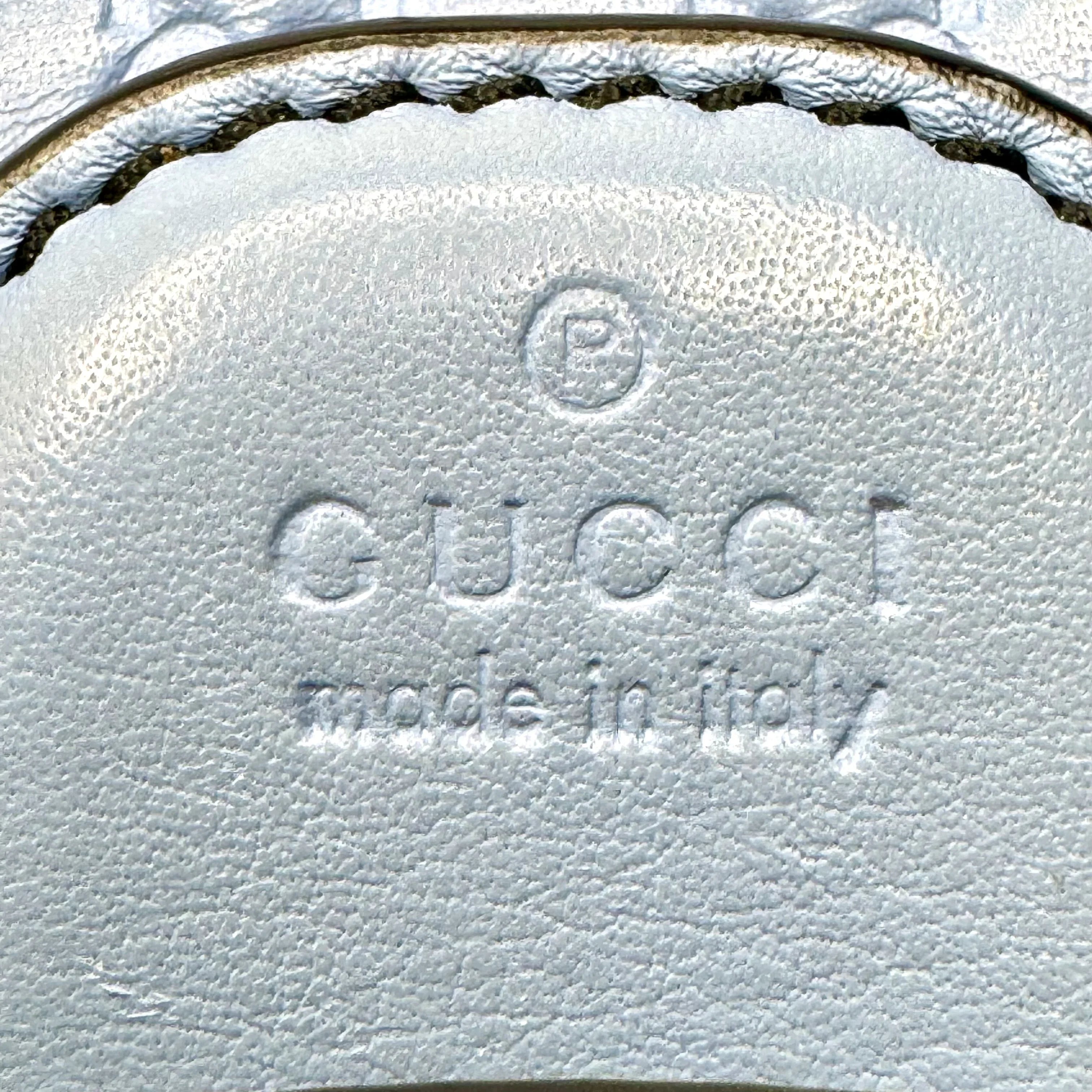 Gucci Microguccissima Mini Emily Chain Shoulder Bag – Light Blue - Lost Designer