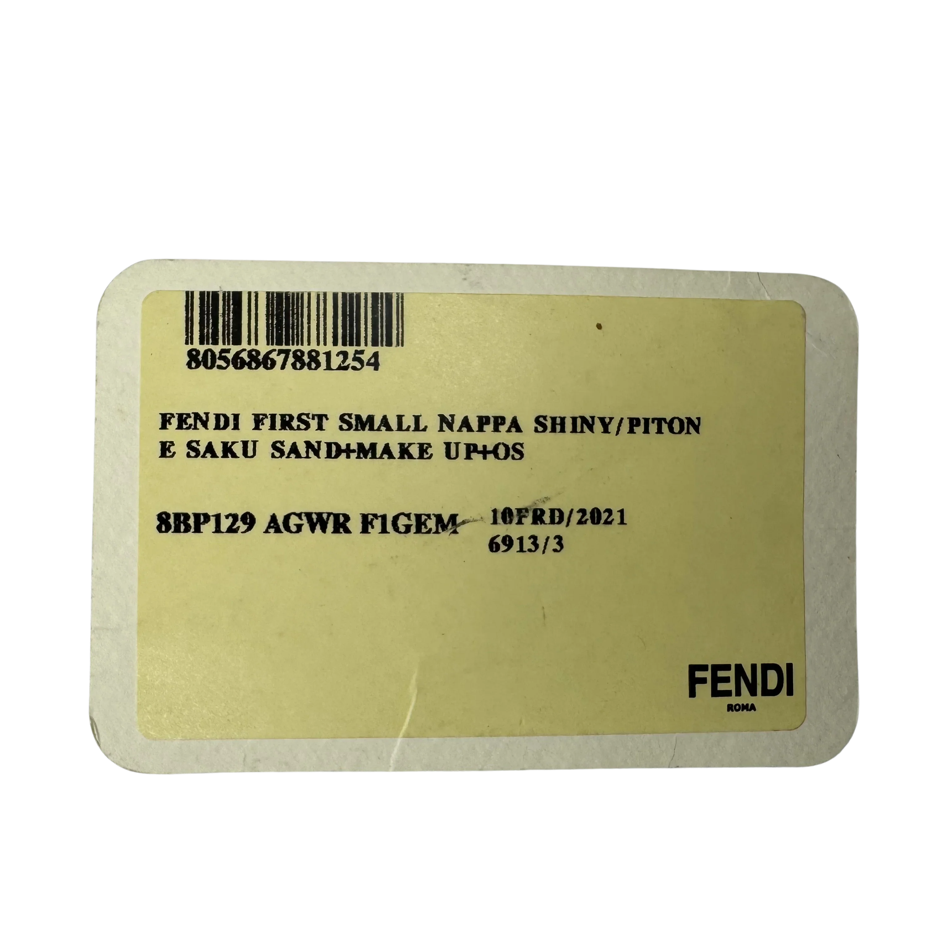 Fendi First Small Shiny Nappa Beige Snakeskin Lambskin Crossbody Bag - Lost Designer