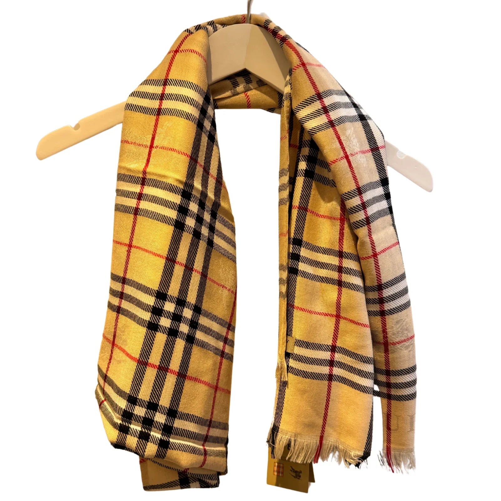 Burberry Check Scarf Shawl Silk x Wool - Lost Designer