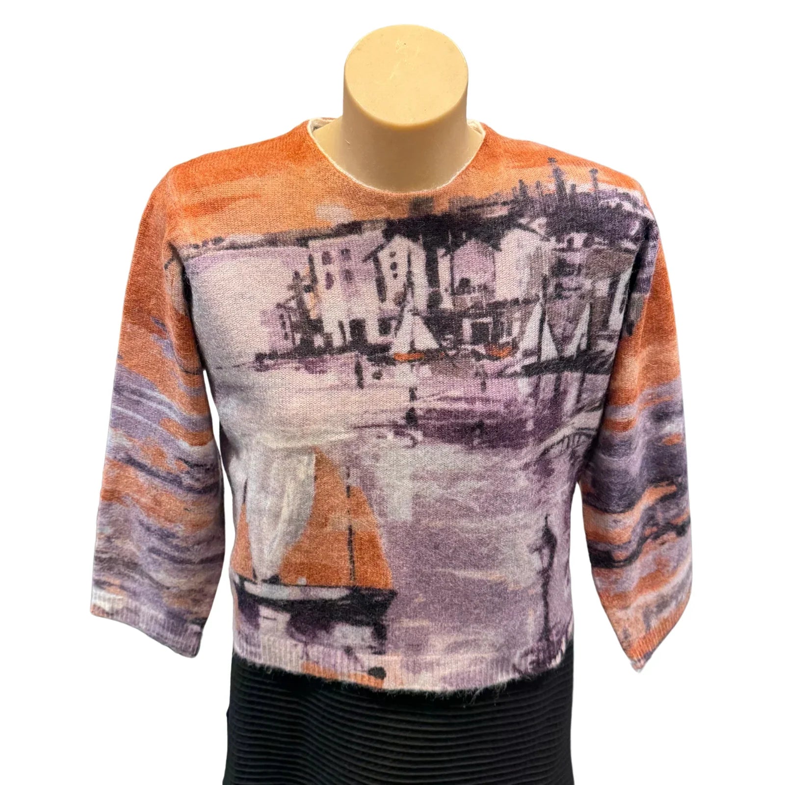 Prada Painted Seaside Landscape Knit Sweater - Lost Designer