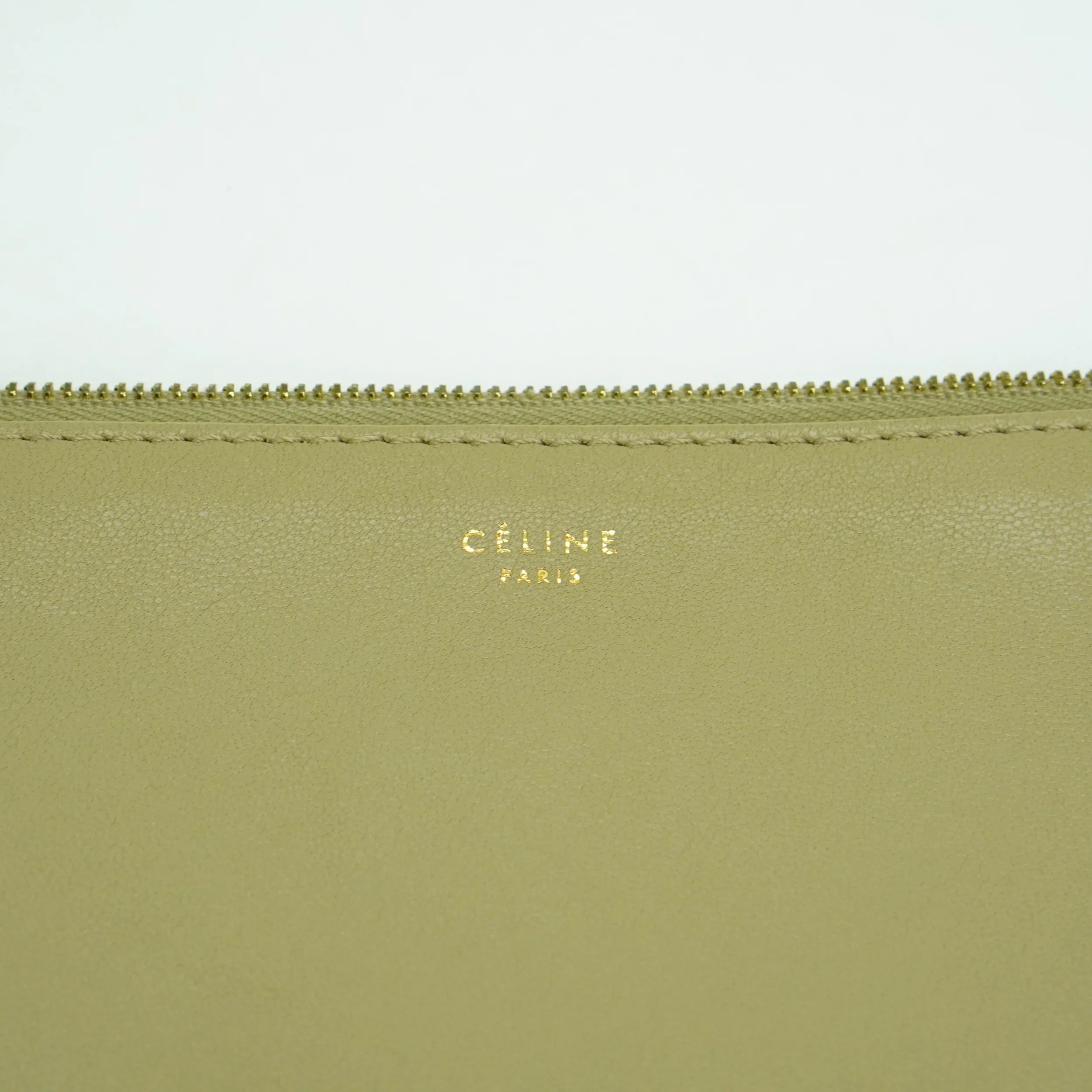 Celine Lambskin Yellow/Grey Clutch Pouch - Lost Designer