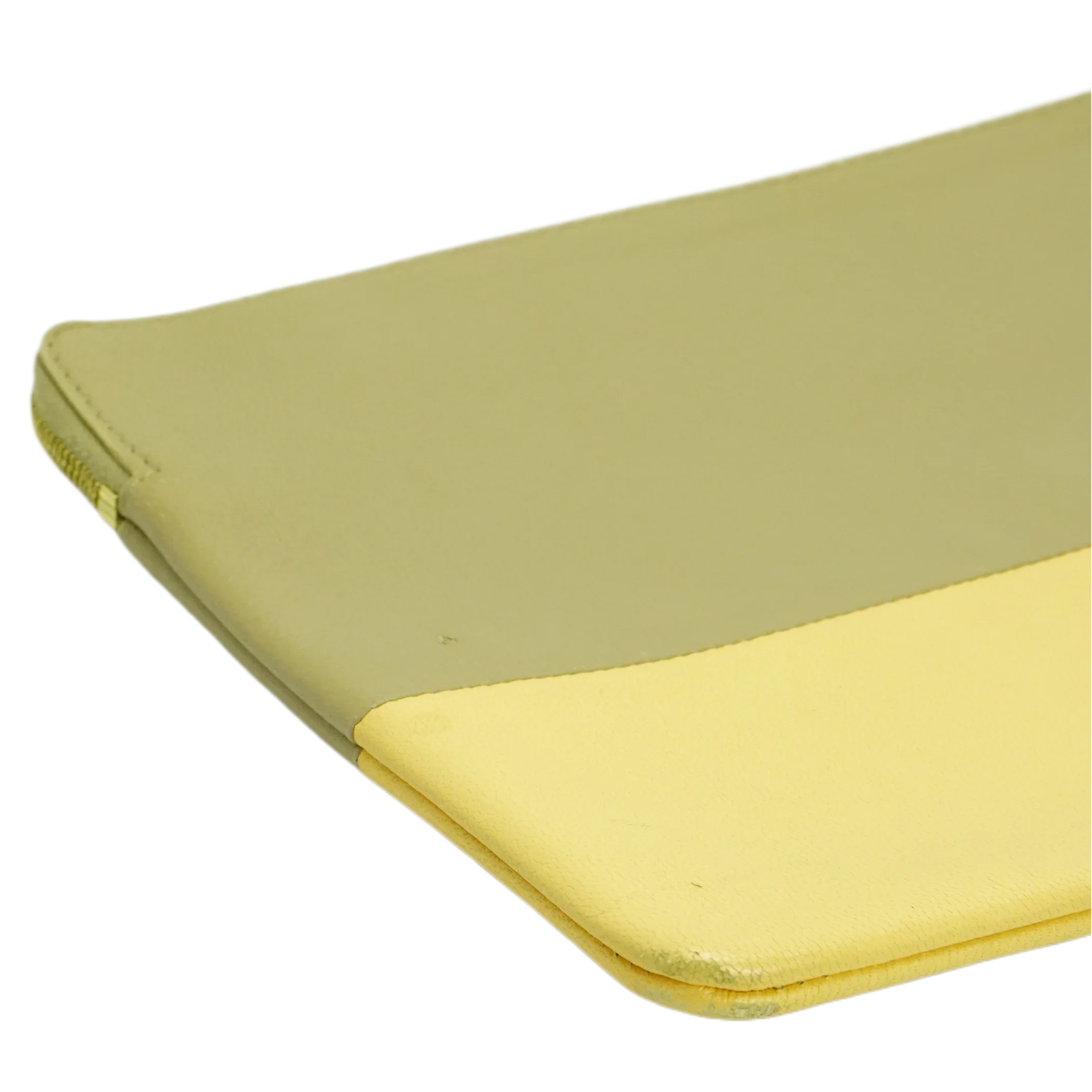 Celine Lambskin Yellow/Grey Clutch Pouch - Lost Designer