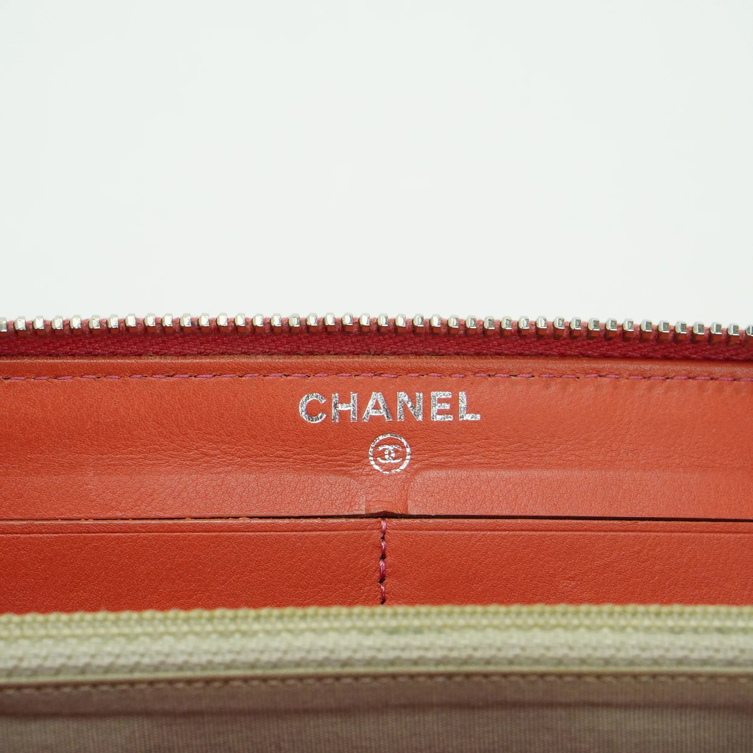 Chanel Orange Enamel Matelassé Wallet - Lost Designer