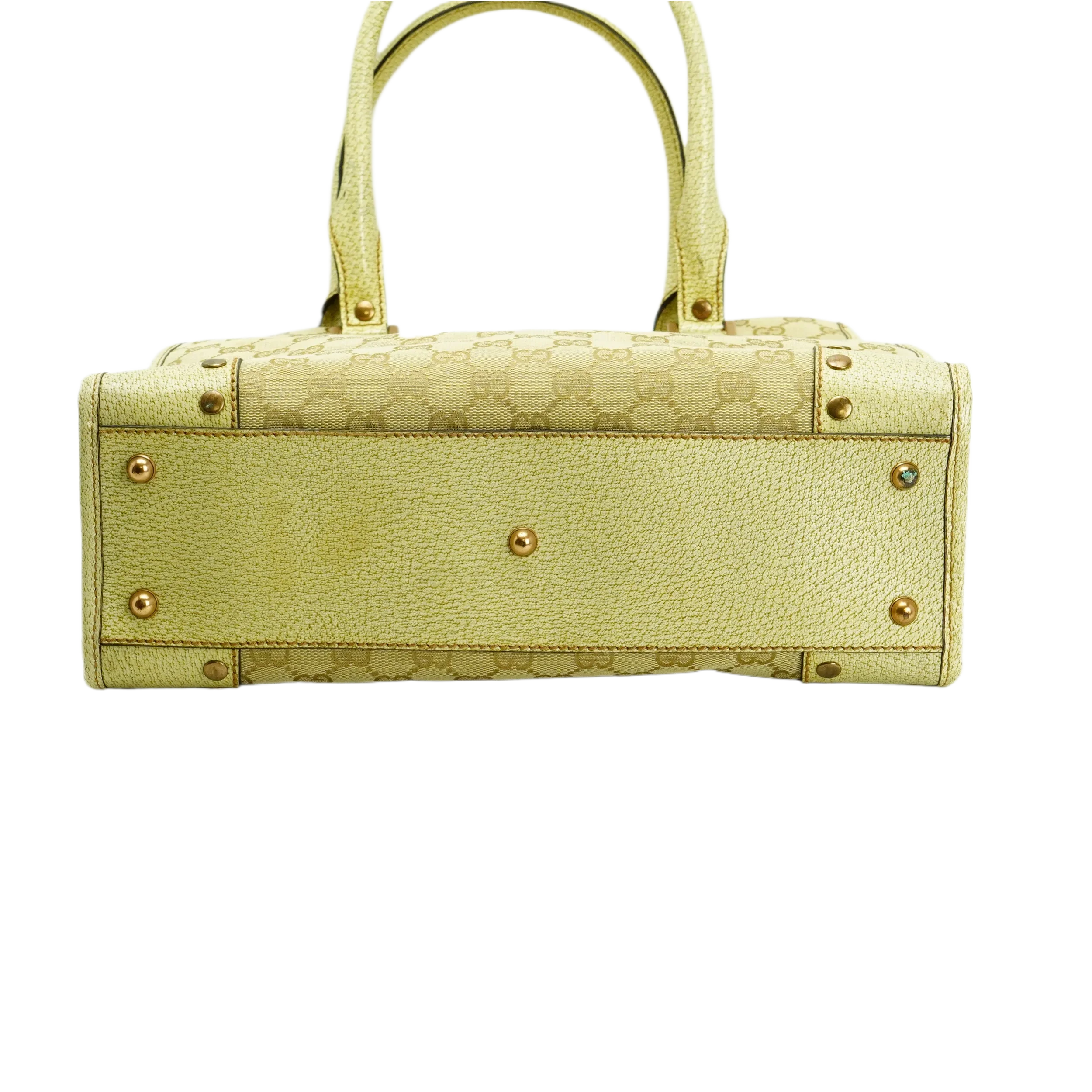 Gucci Beige GG Monogram Canvas Handbag - Lost Designer