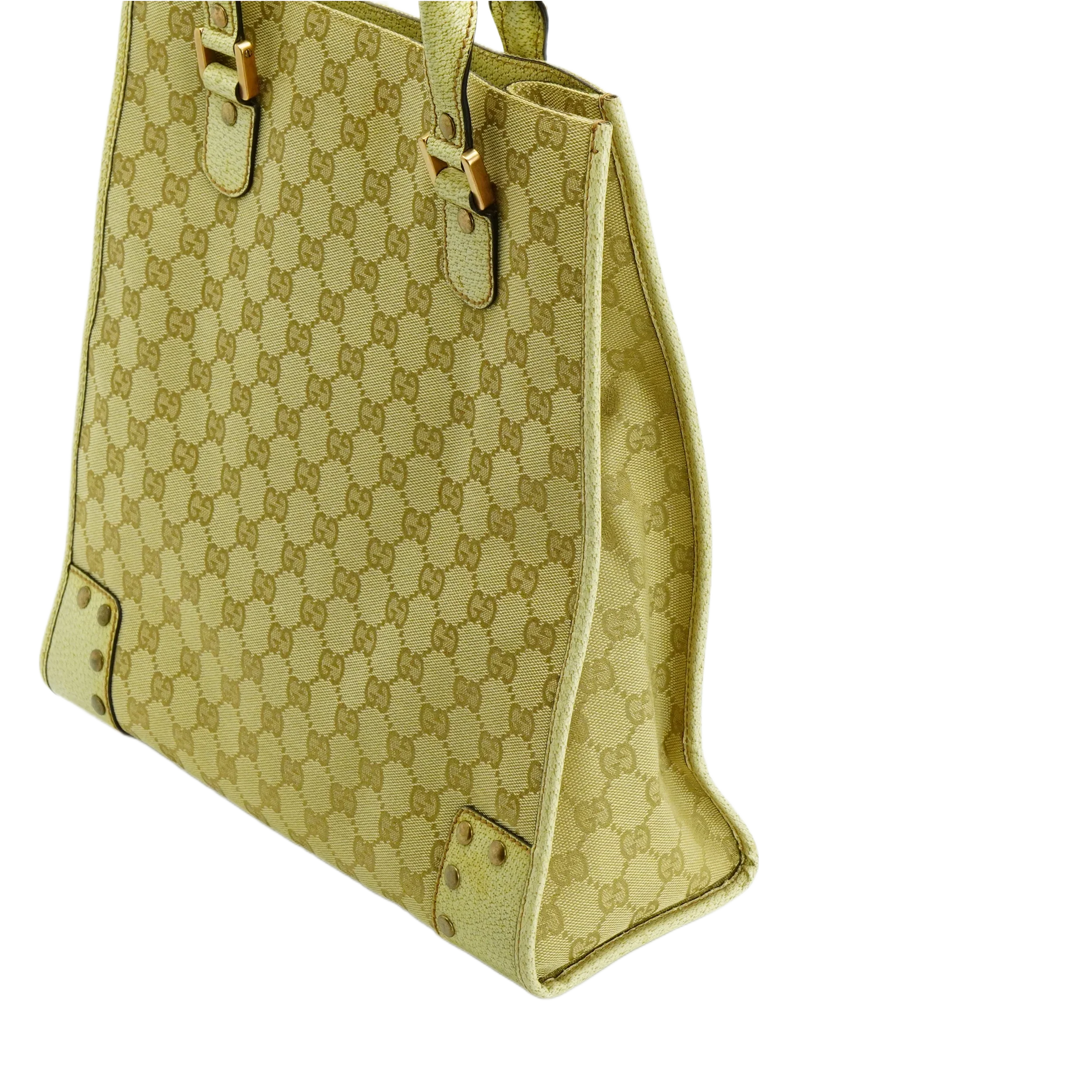 Gucci Beige GG Monogram Canvas Handbag - Lost Designer