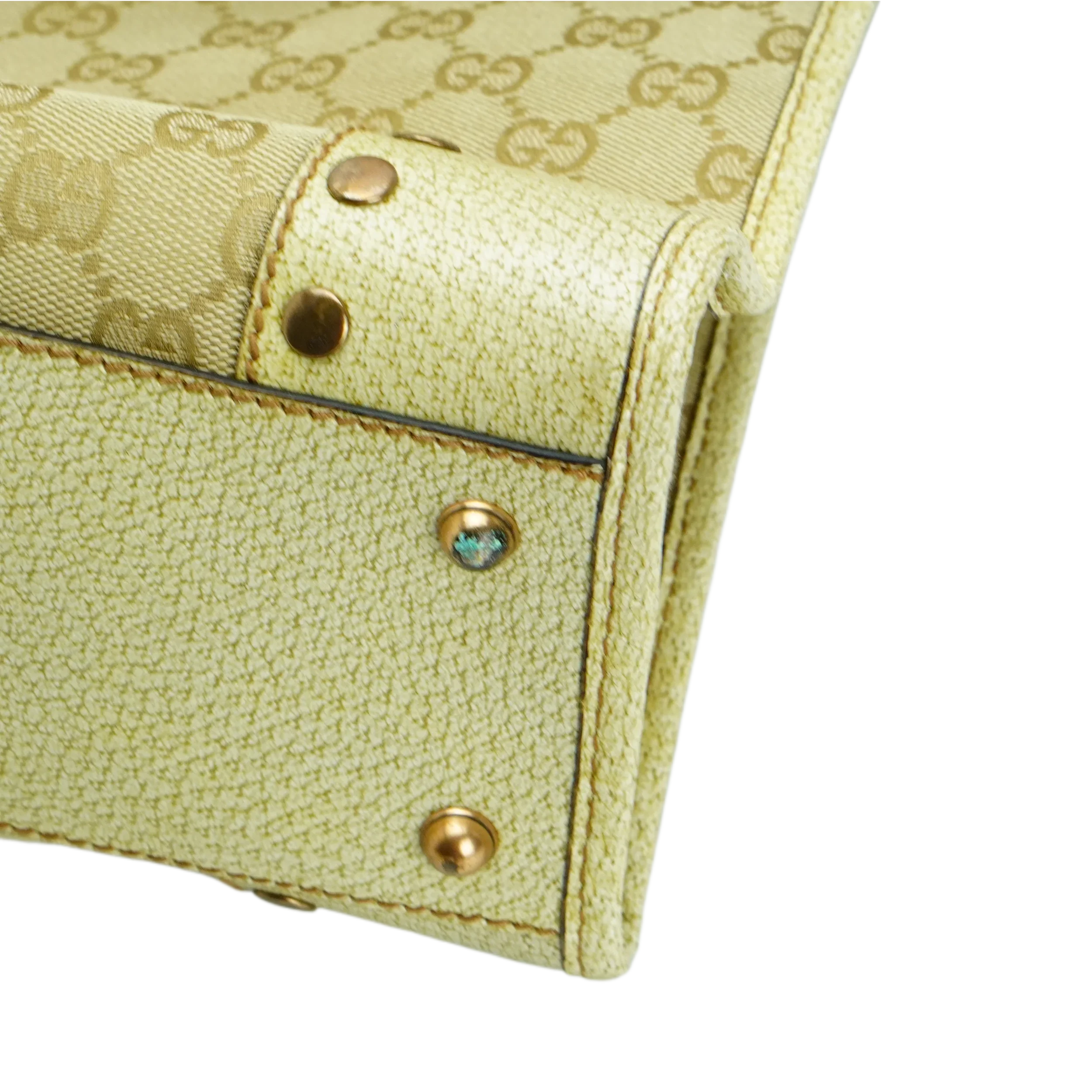 Gucci Beige GG Monogram Canvas Handbag - Lost Designer
