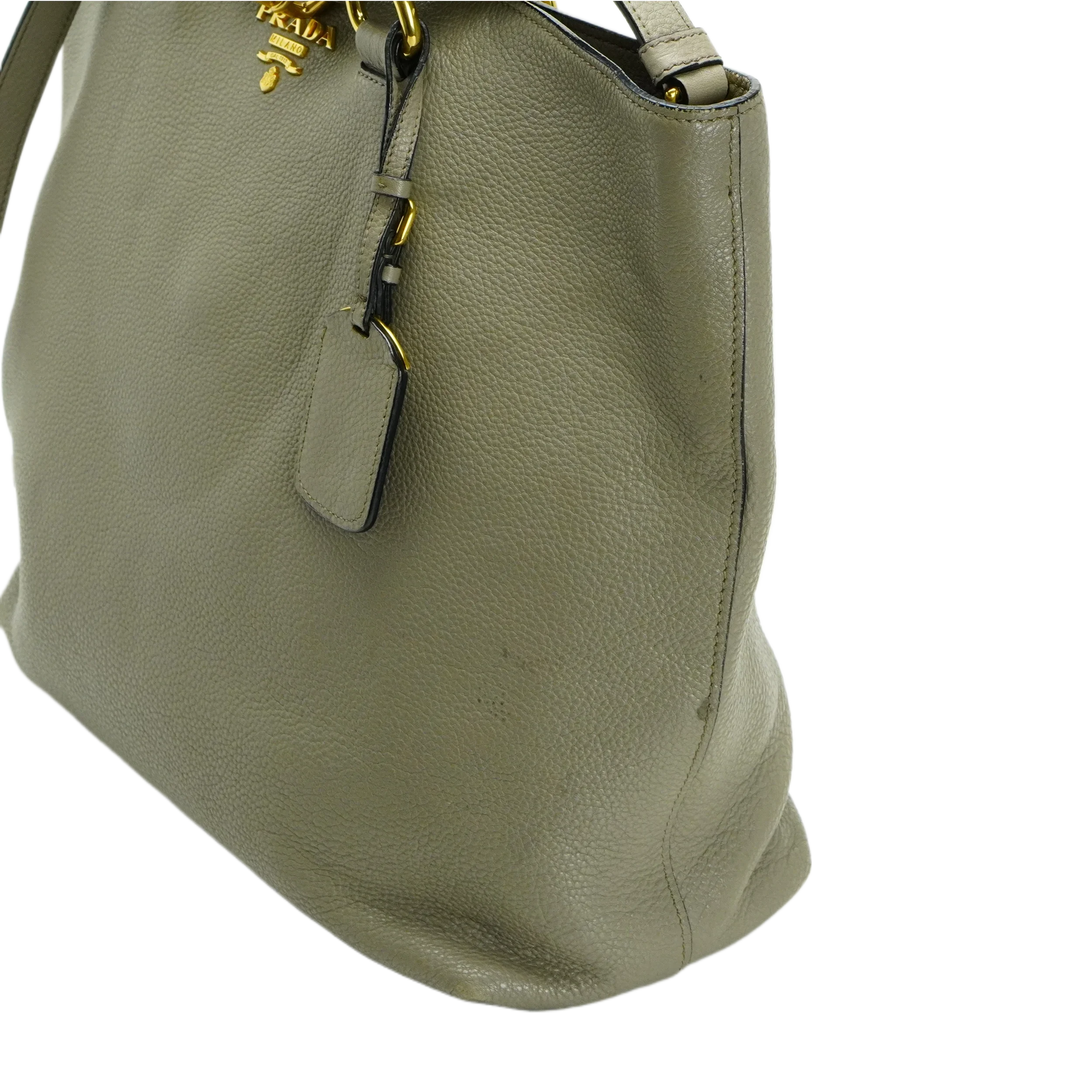 Prada Grey Vitello Daino Handbag - Lost Designer