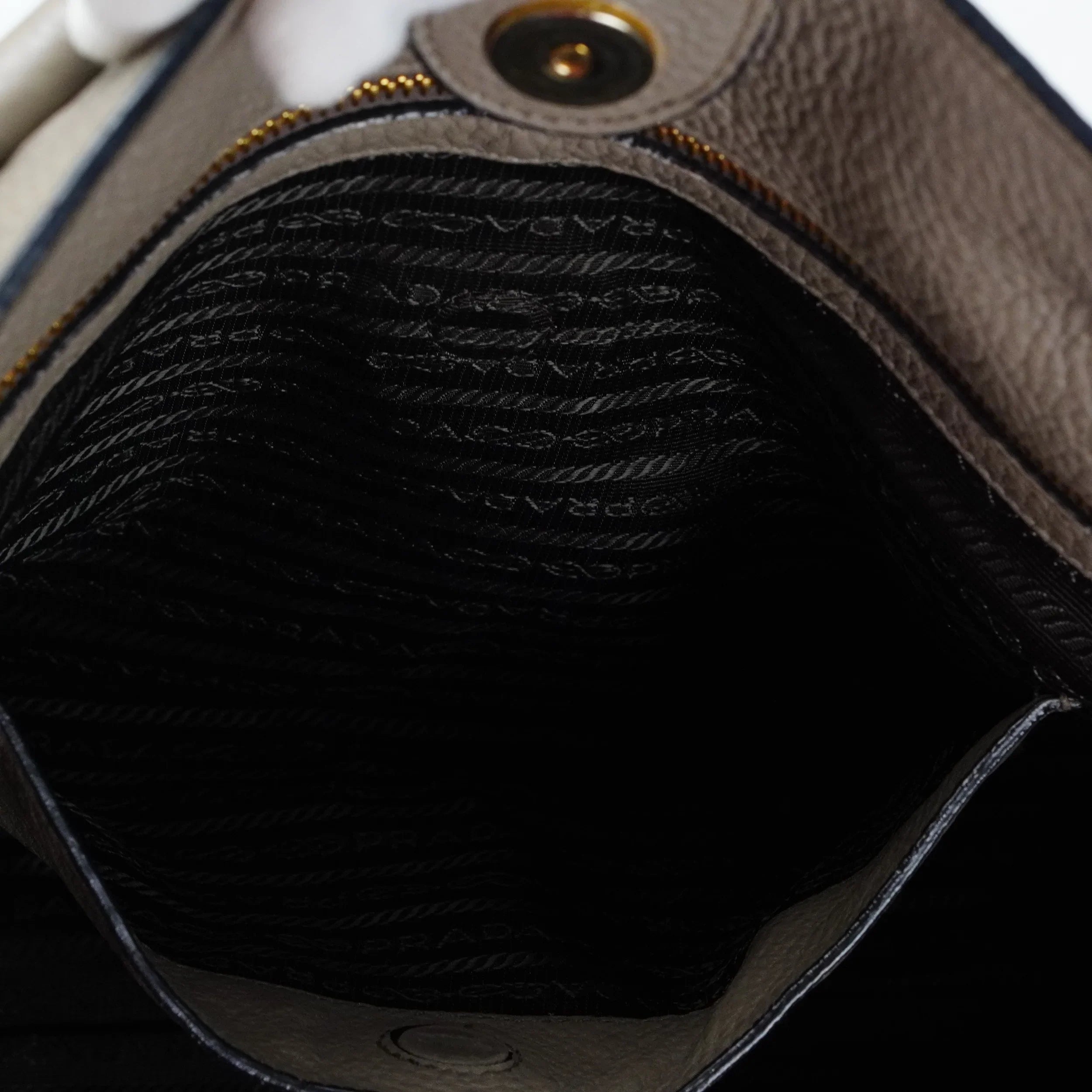 Prada Grey Vitello Daino Handbag - Lost Designer