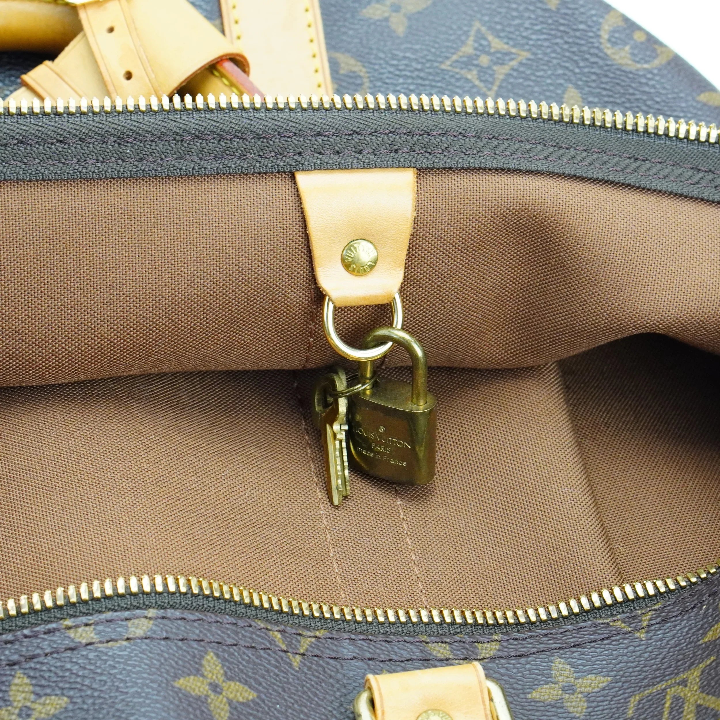 Louis Vuitton Brown Monogram Keepall 50 Bag - Lost Designer