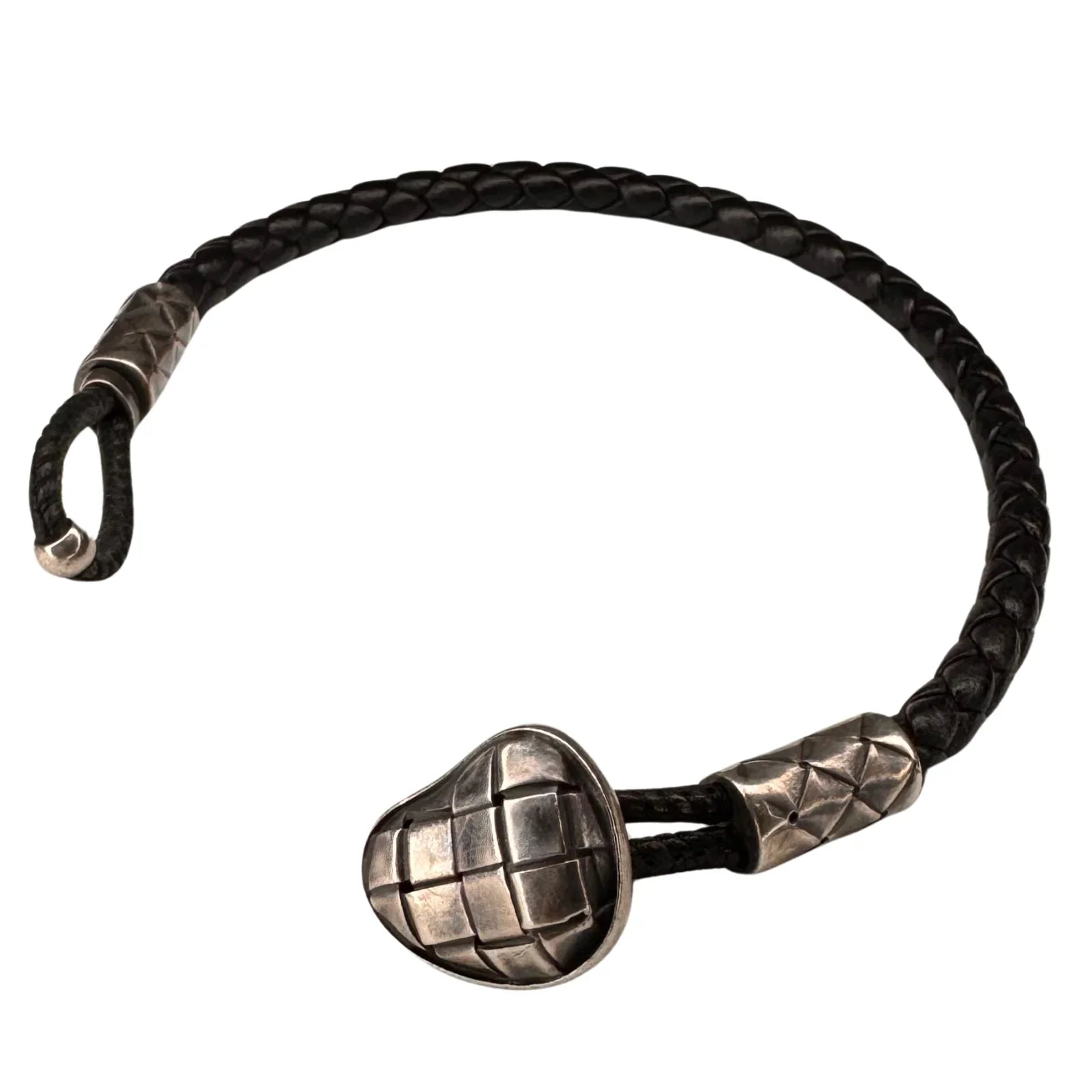 Bottega Veneta Intrecciato Sterling Silver 925 Bracelet - Lost Designer