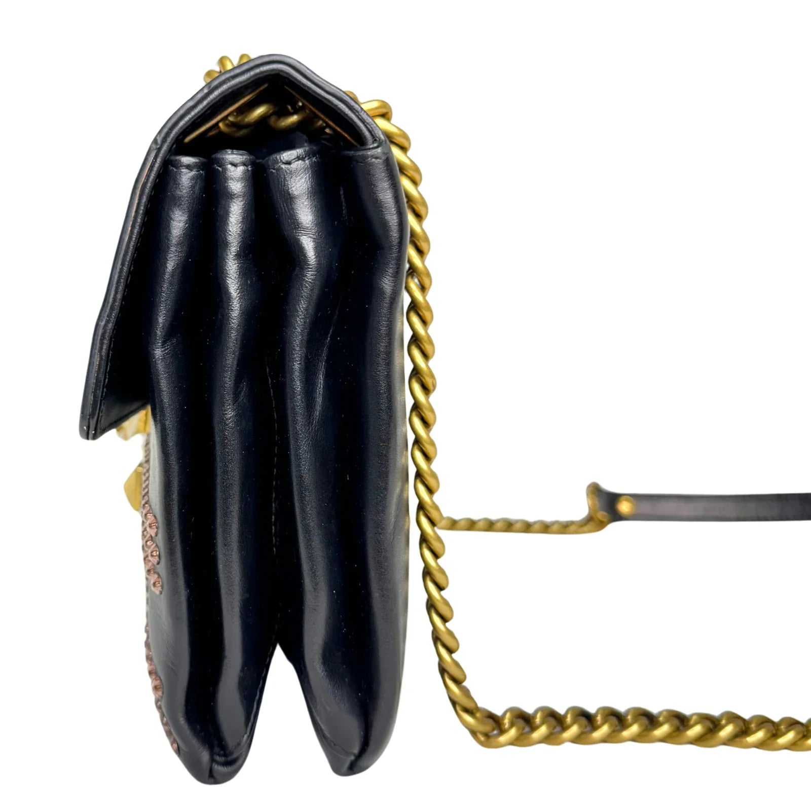 Gucci Osiride Future Embellished Leather Bag Black - Lost Designer