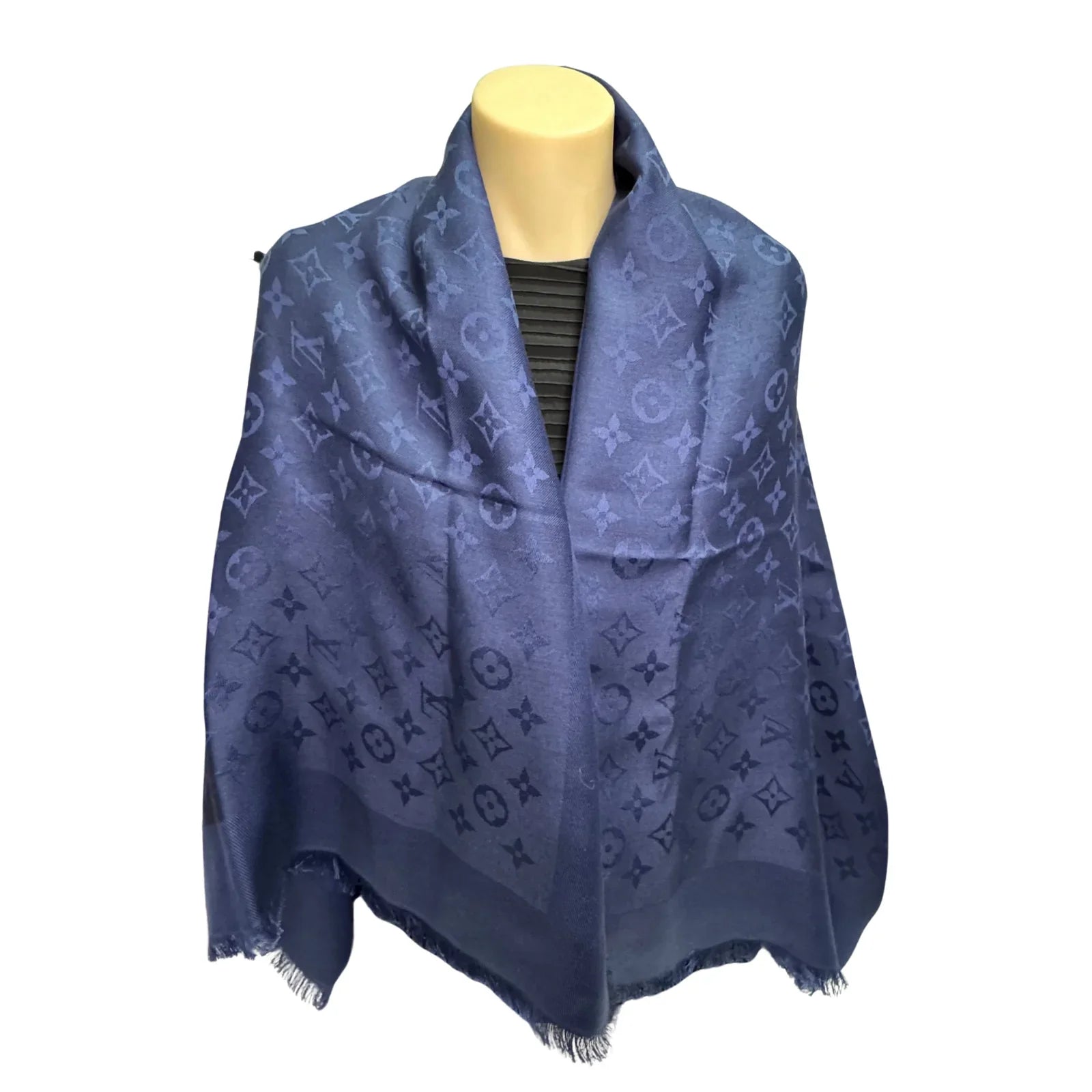 Louis Vuitton Châle Monogram shine silk Wool scarf - Lost Designer