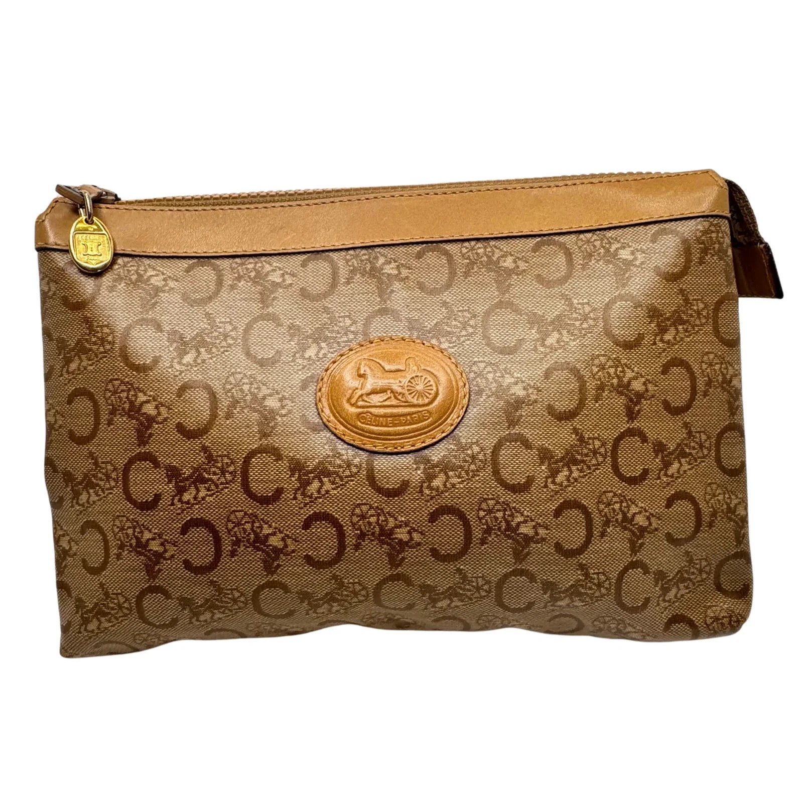 Brown Celine Leather Clutch - Lost Designer