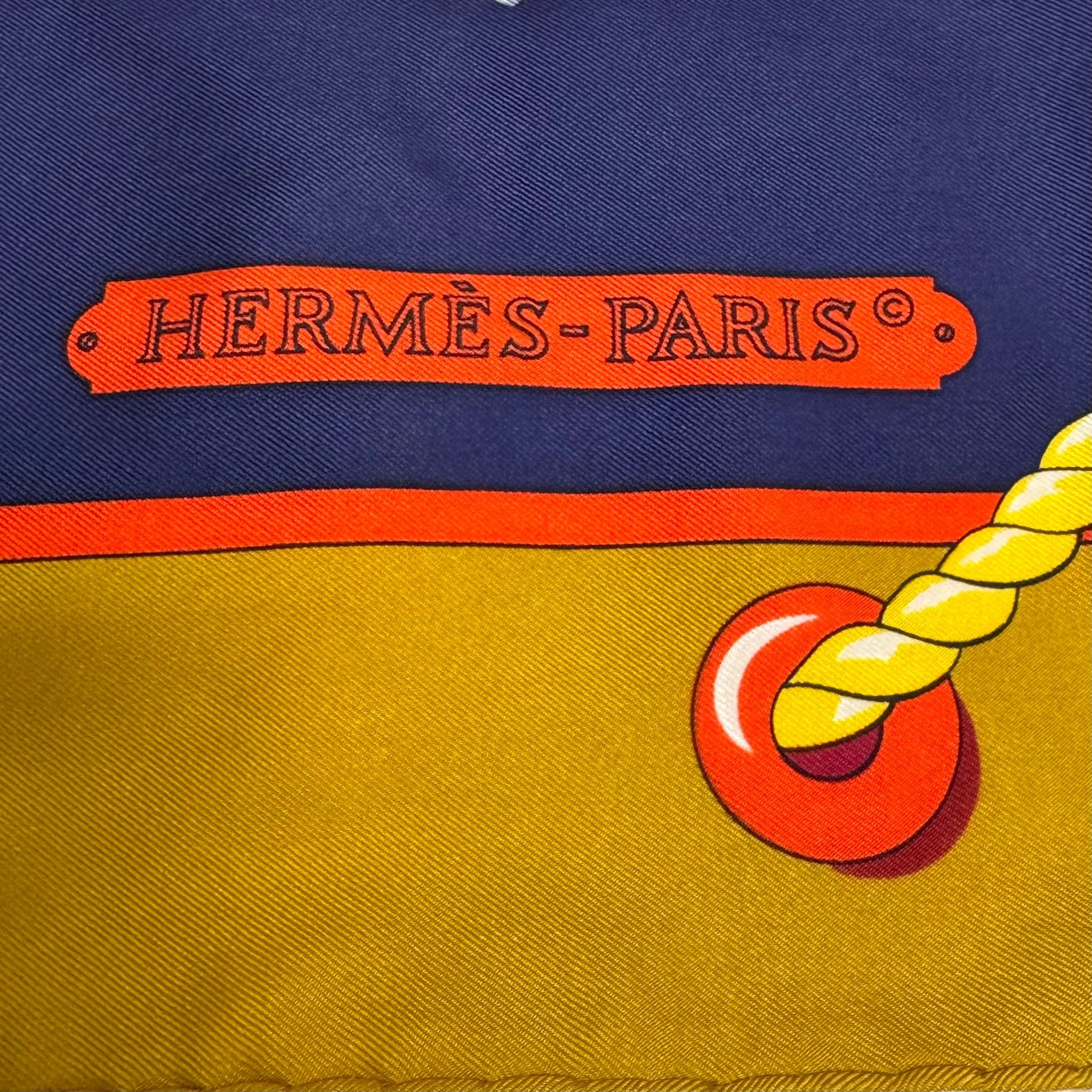 Hermès Grand Largue Silk Scarf Yellow - Lost Designer