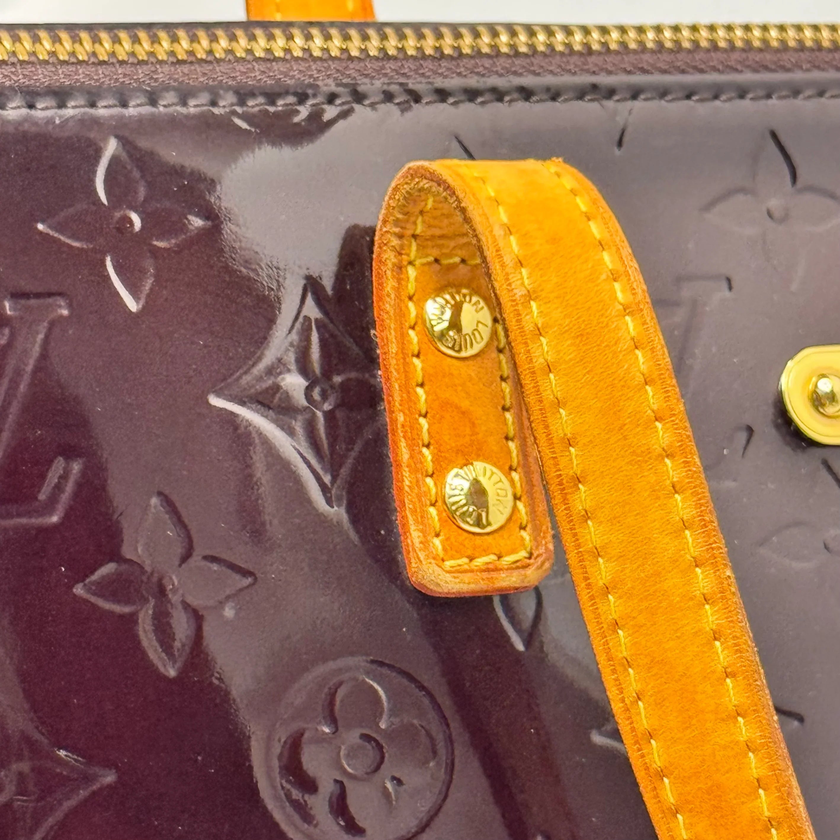 Louis Vuitton Vernis Bellevue PM in Dark Brown Patent Leather Bag - Lost Designer