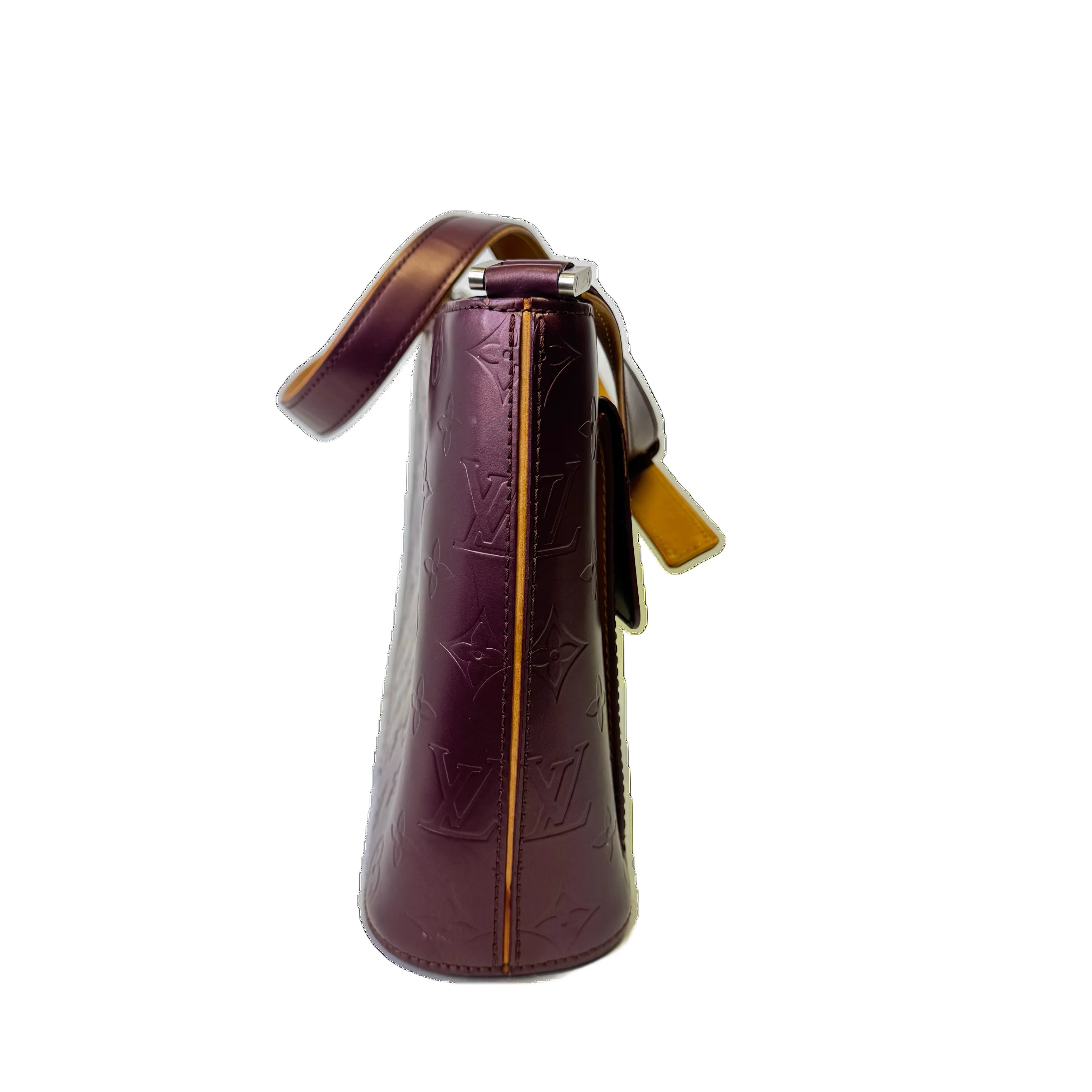 Louis Vuitton Mat Allston Shoulder Bag Vernis Leather Burgundy - Lost Designer