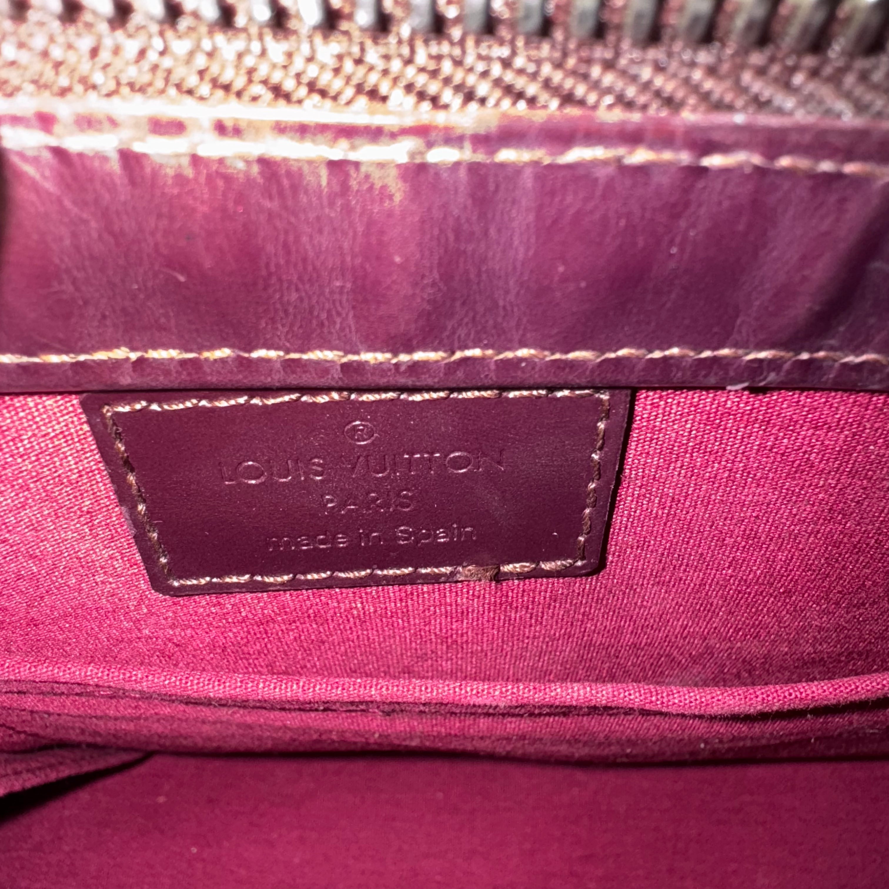 Louis Vuitton Mat Allston Shoulder Bag Vernis Leather Burgundy - Lost Designer