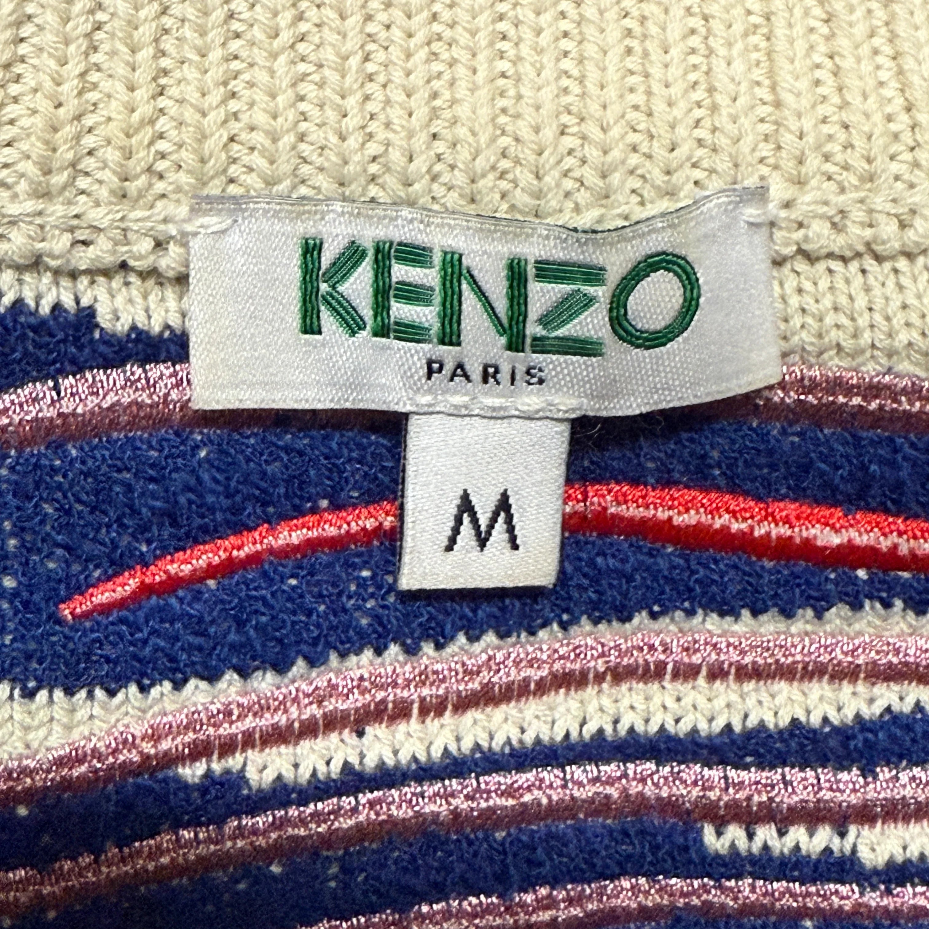 KENZO Womens Tiger Claw Knit Sweater - Cream Size M - Lost Designer