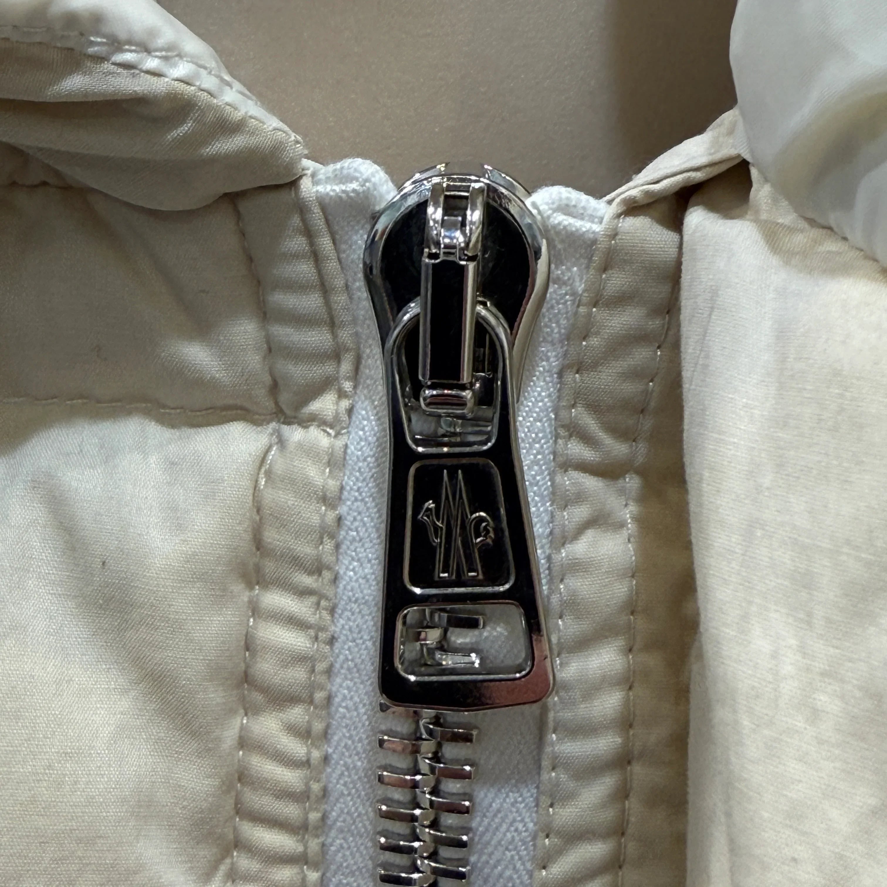 Moncler Grimblat Giubbotto Women's Puffer Jacket Off White size 2 / Medium - Lost Designer